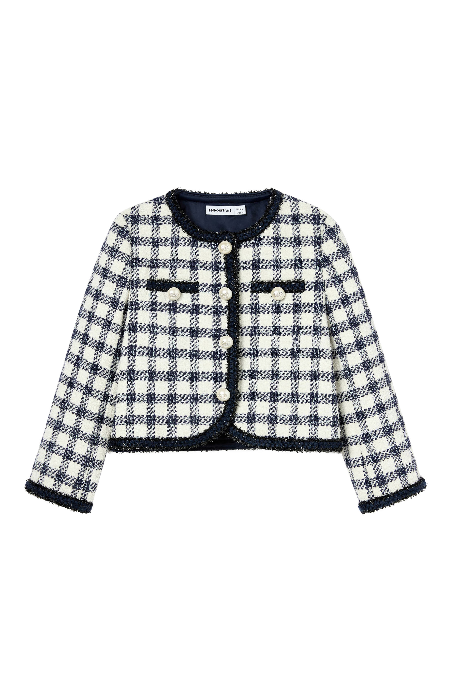 Kids Check Bouclé Jacket 