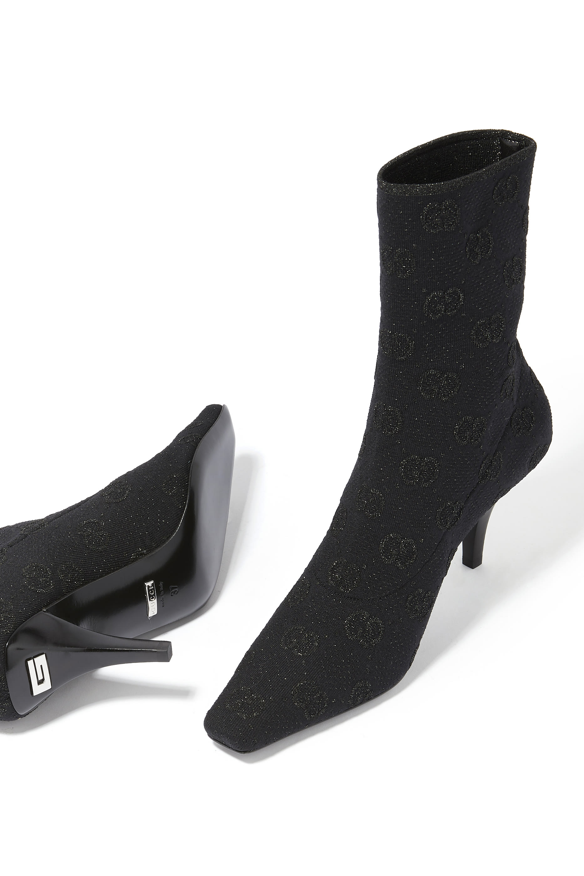 GG Knit 75 Fabric Ankle Boots