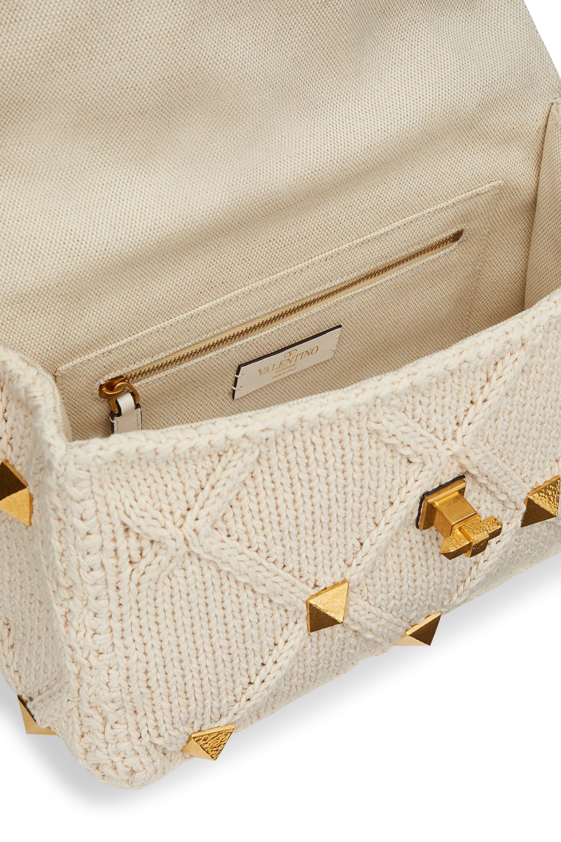  Roman Stud Knitted Bag