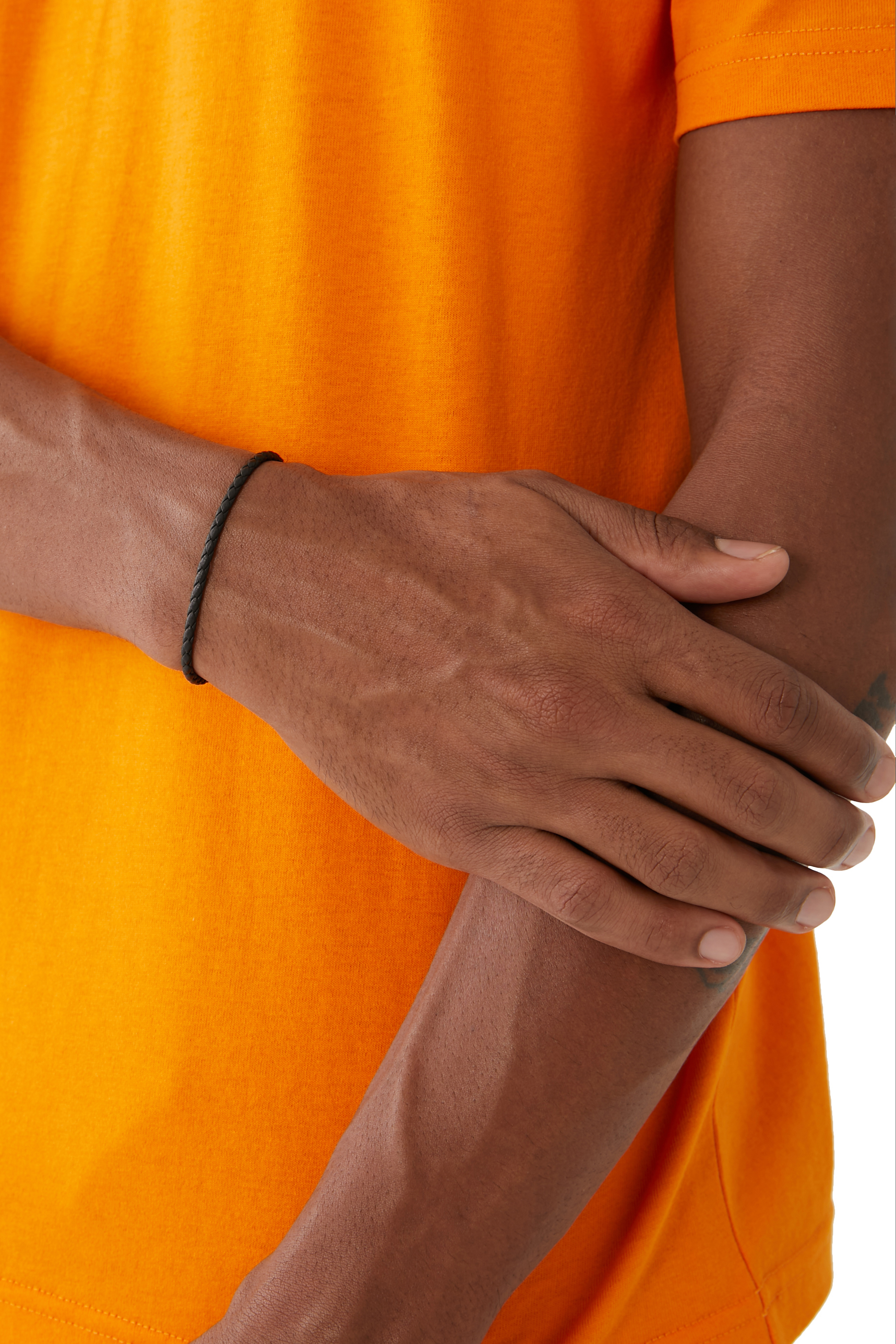 Braided Leather Slider Bracelet