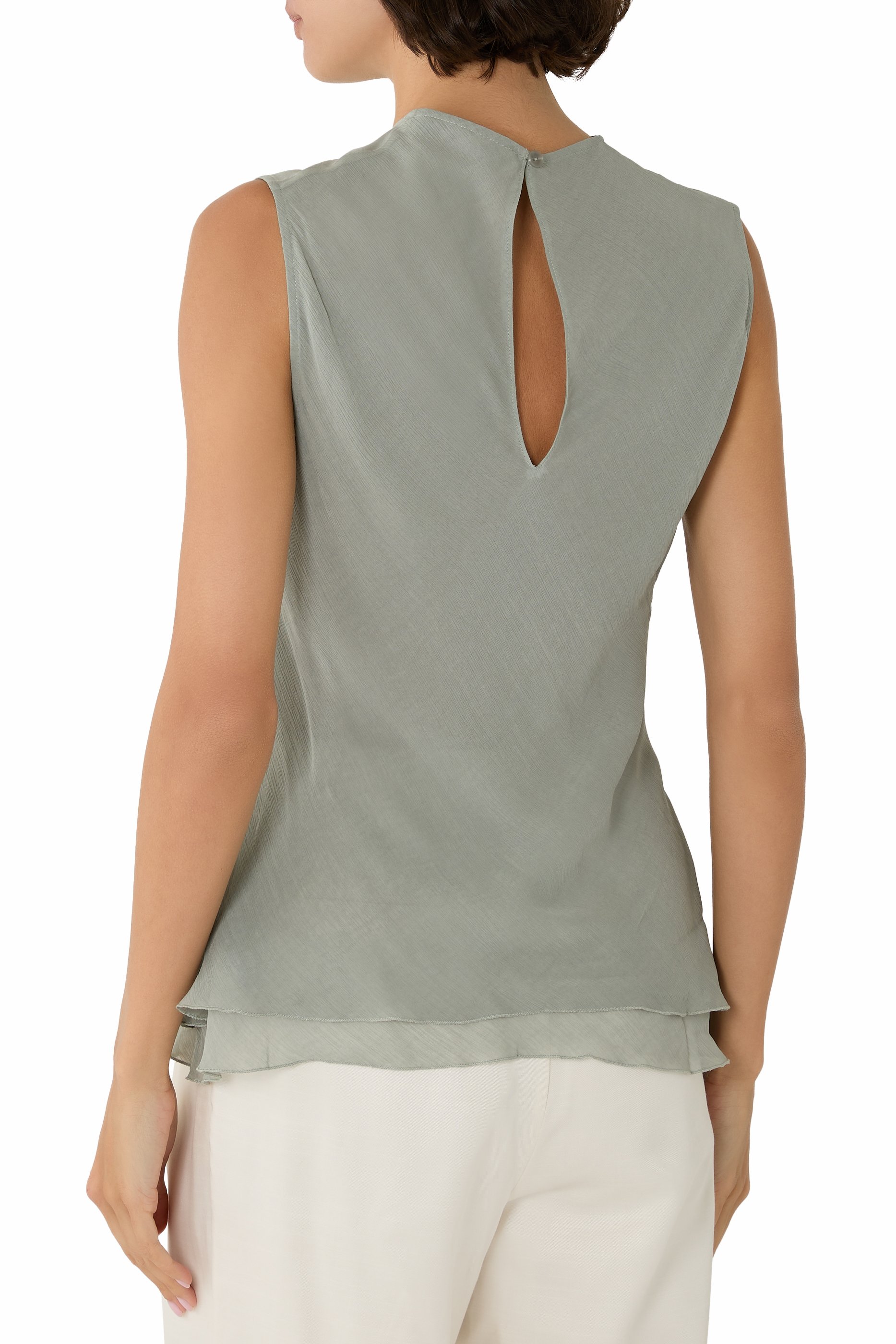 Sleeveless High-Neck Top