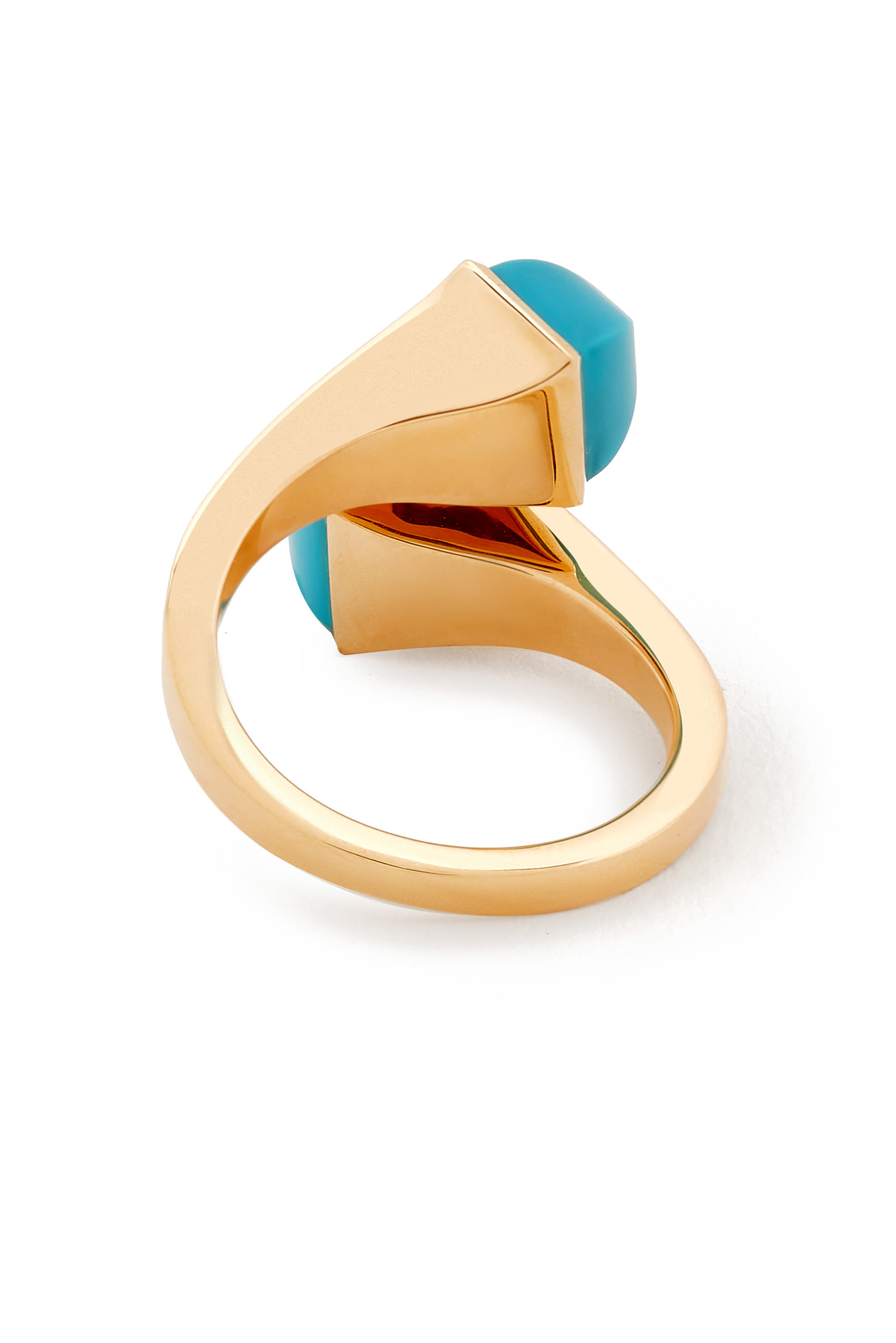 Cleo Ring, 18k Yellow Gold with Turquoise & Diamonds