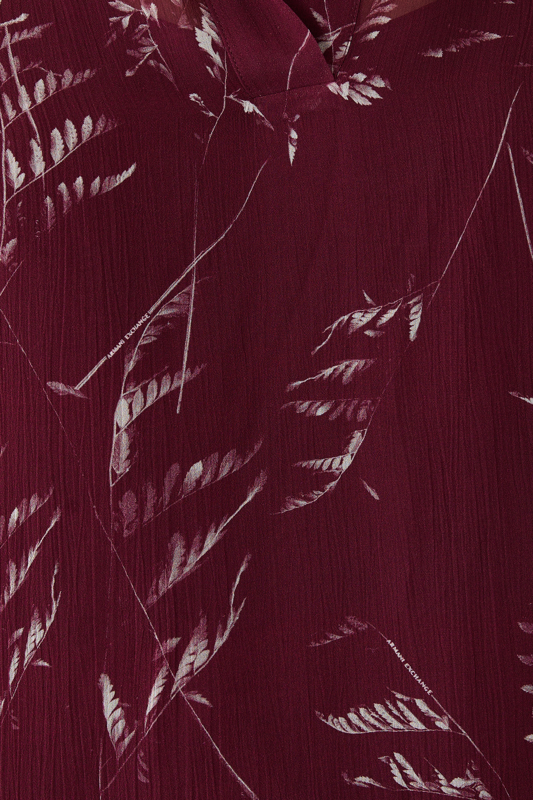 Foliage Print Chiffon Top 