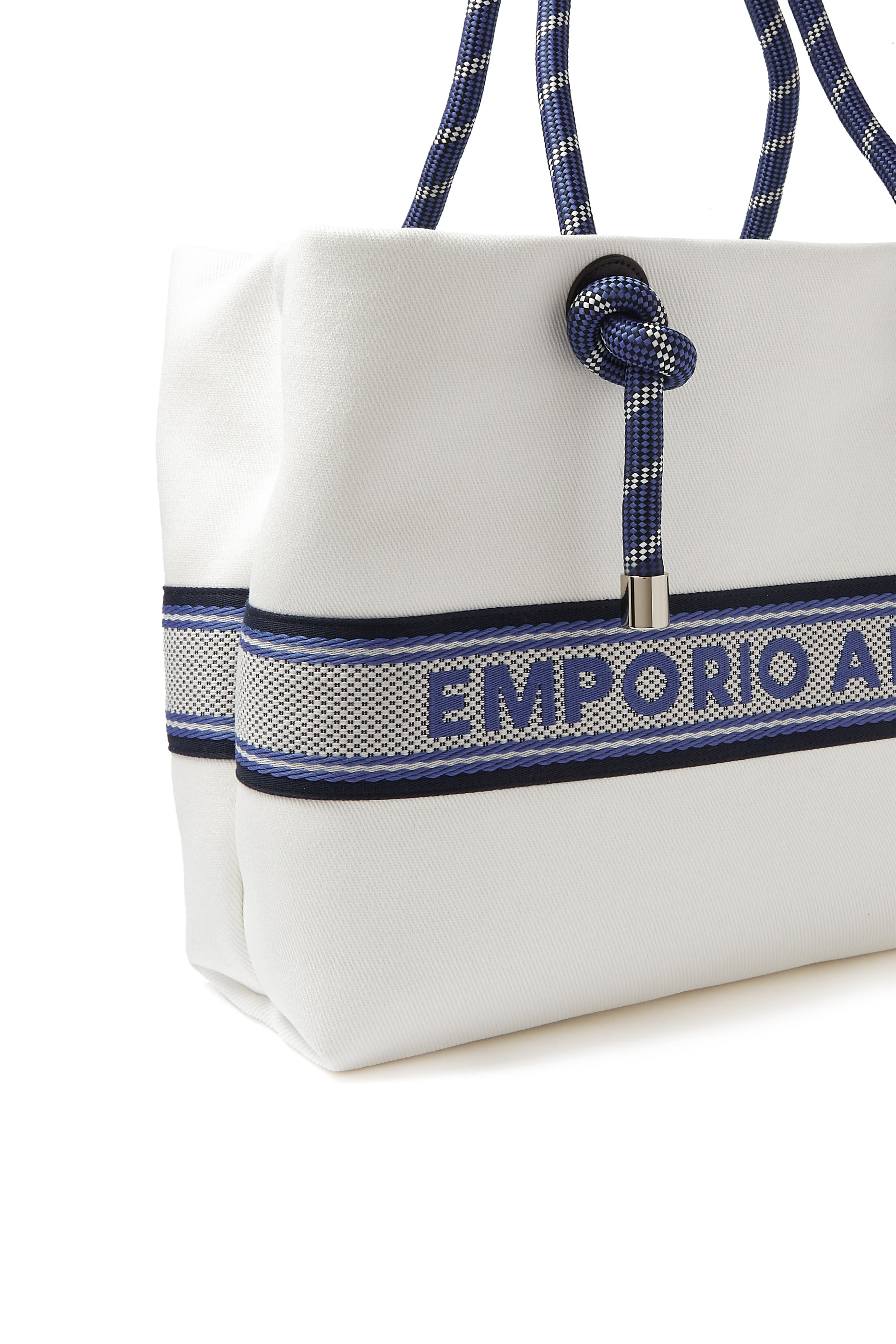 MyEA Logo-Tape Shopping Tote Bag