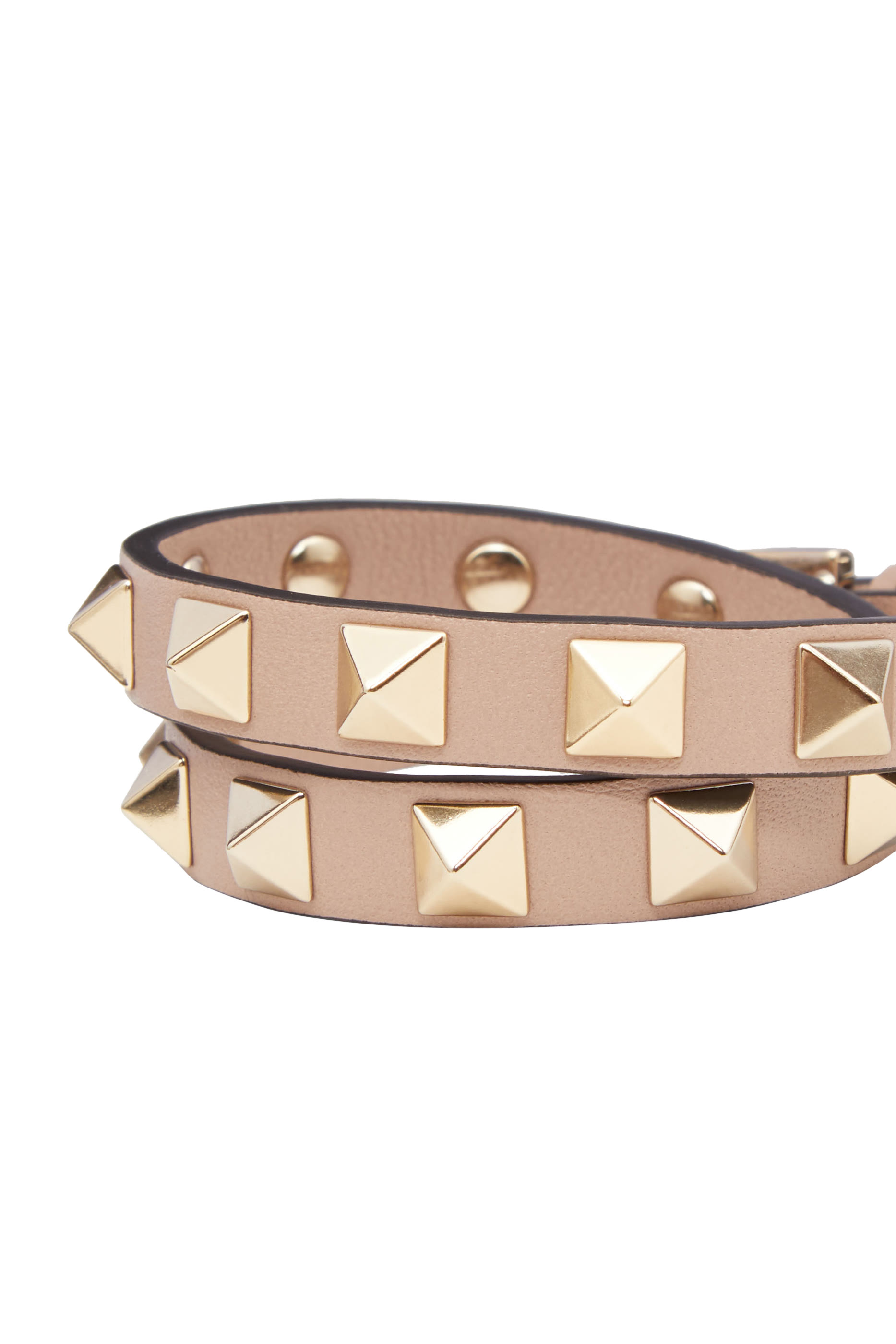  Rockstud Double Leather Bracelet