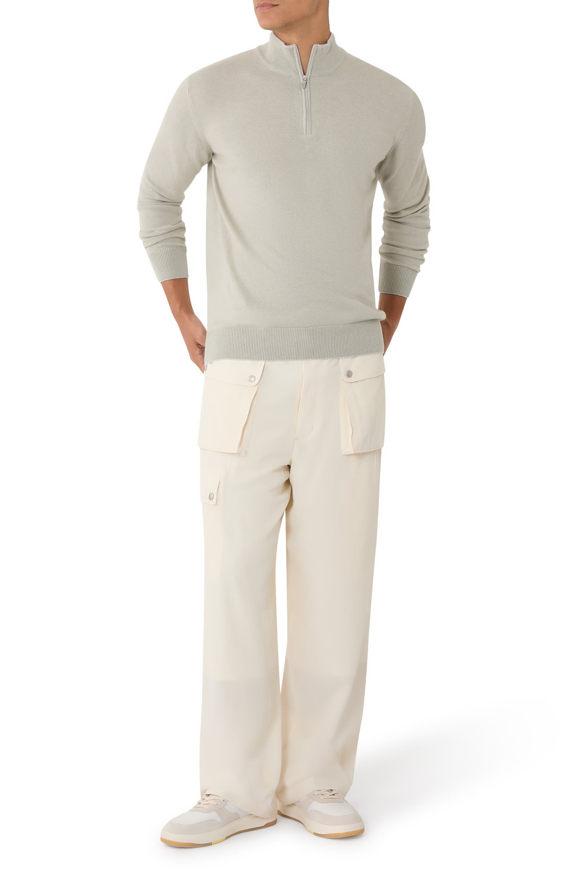 Cashmere Half Zip Sweater