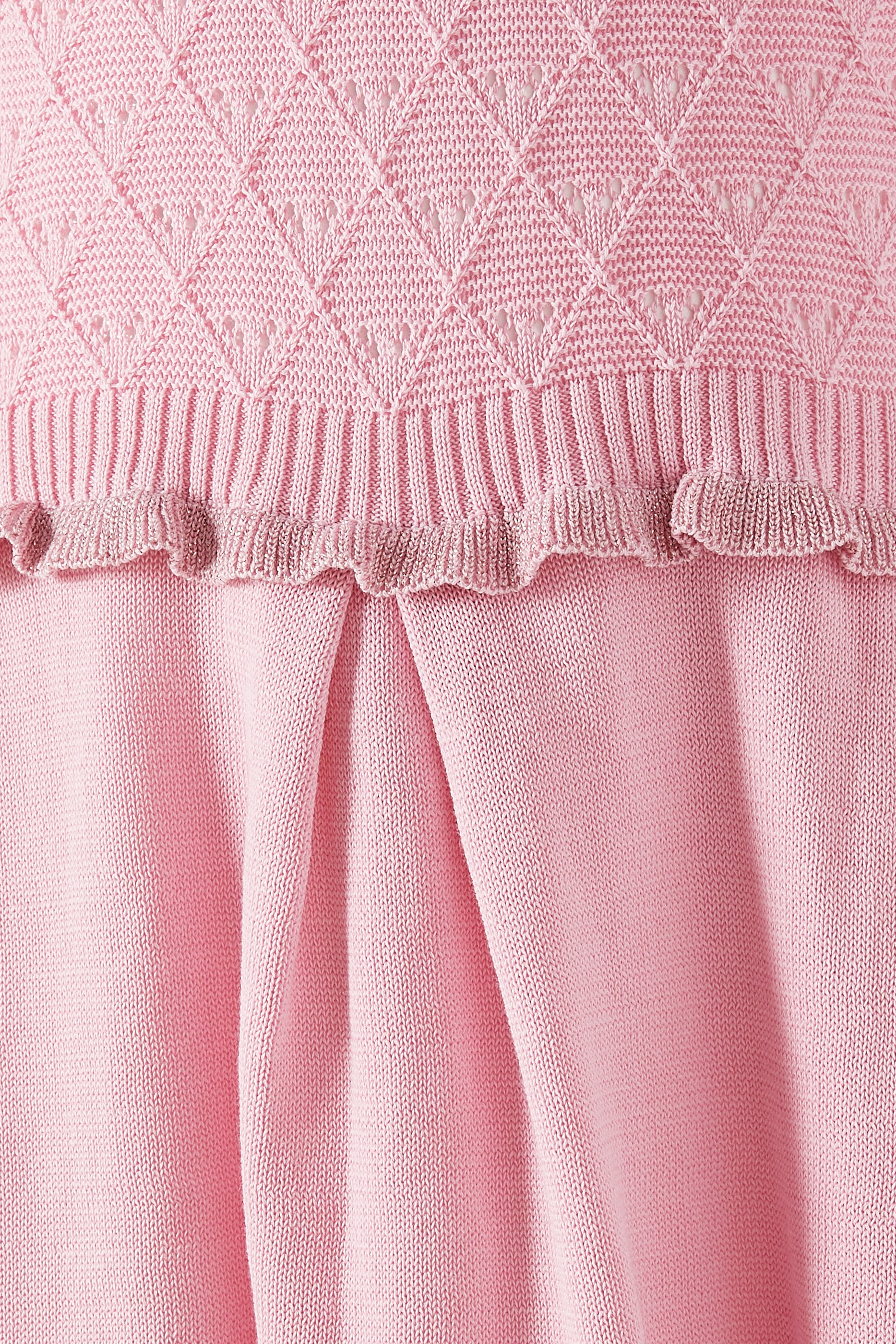 Kids Knit Dress with Lurex Ruffles