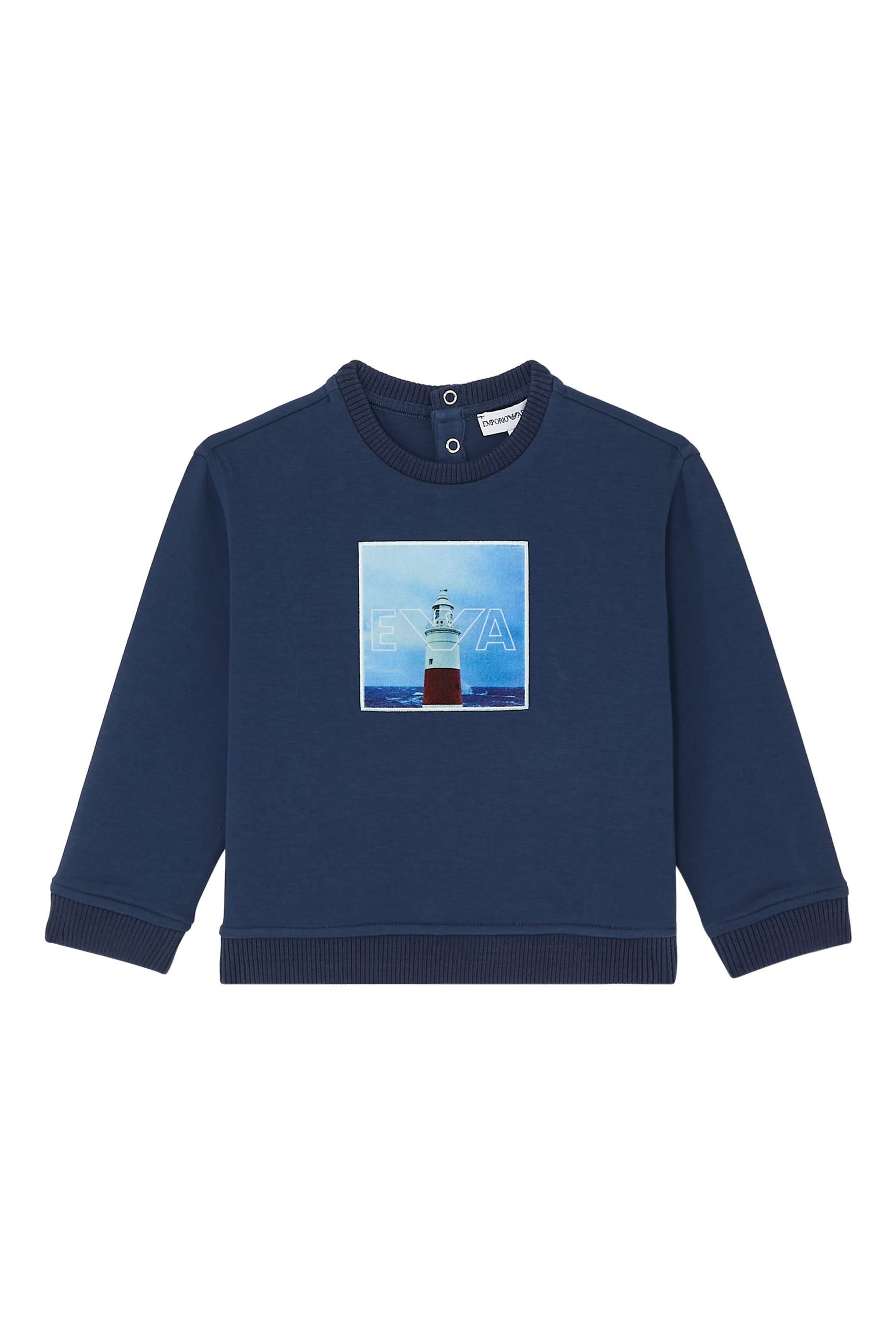 Kids Jersey Graphic Print Sweatshirt