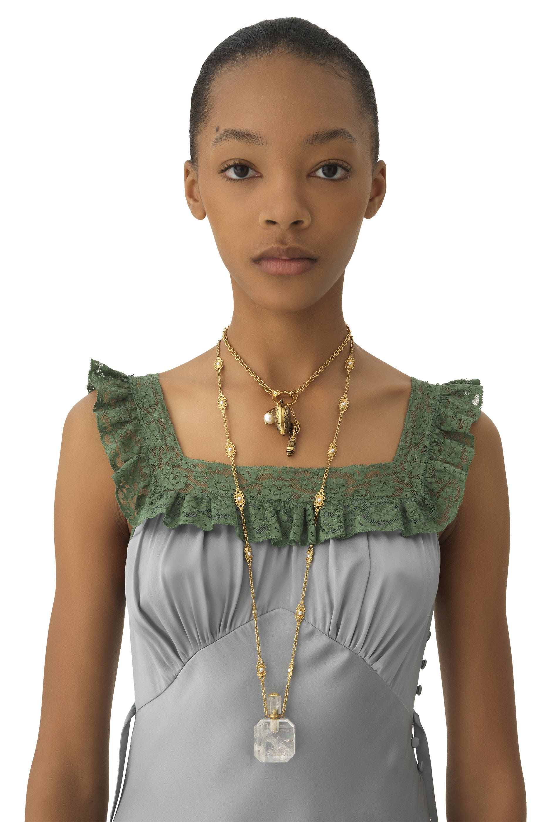 Sleeveless Silk Column Dress