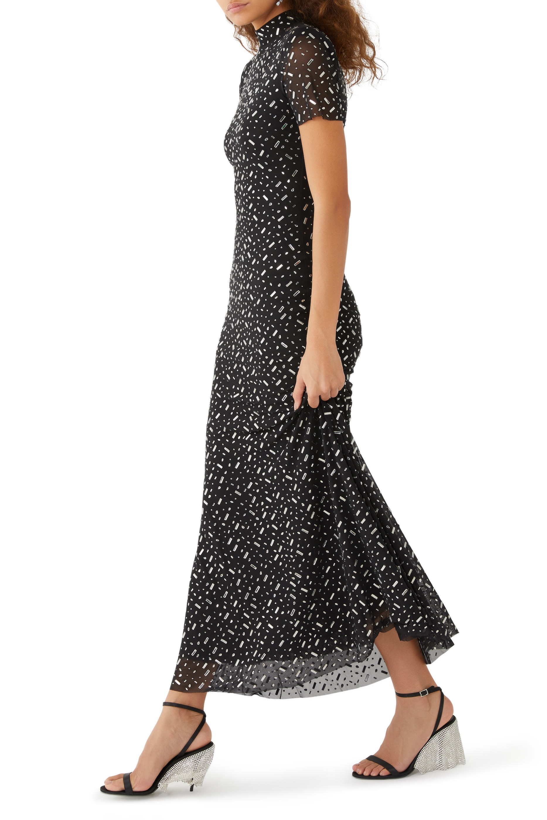 Tulle 90 Slingback Pump with Ankle Strap