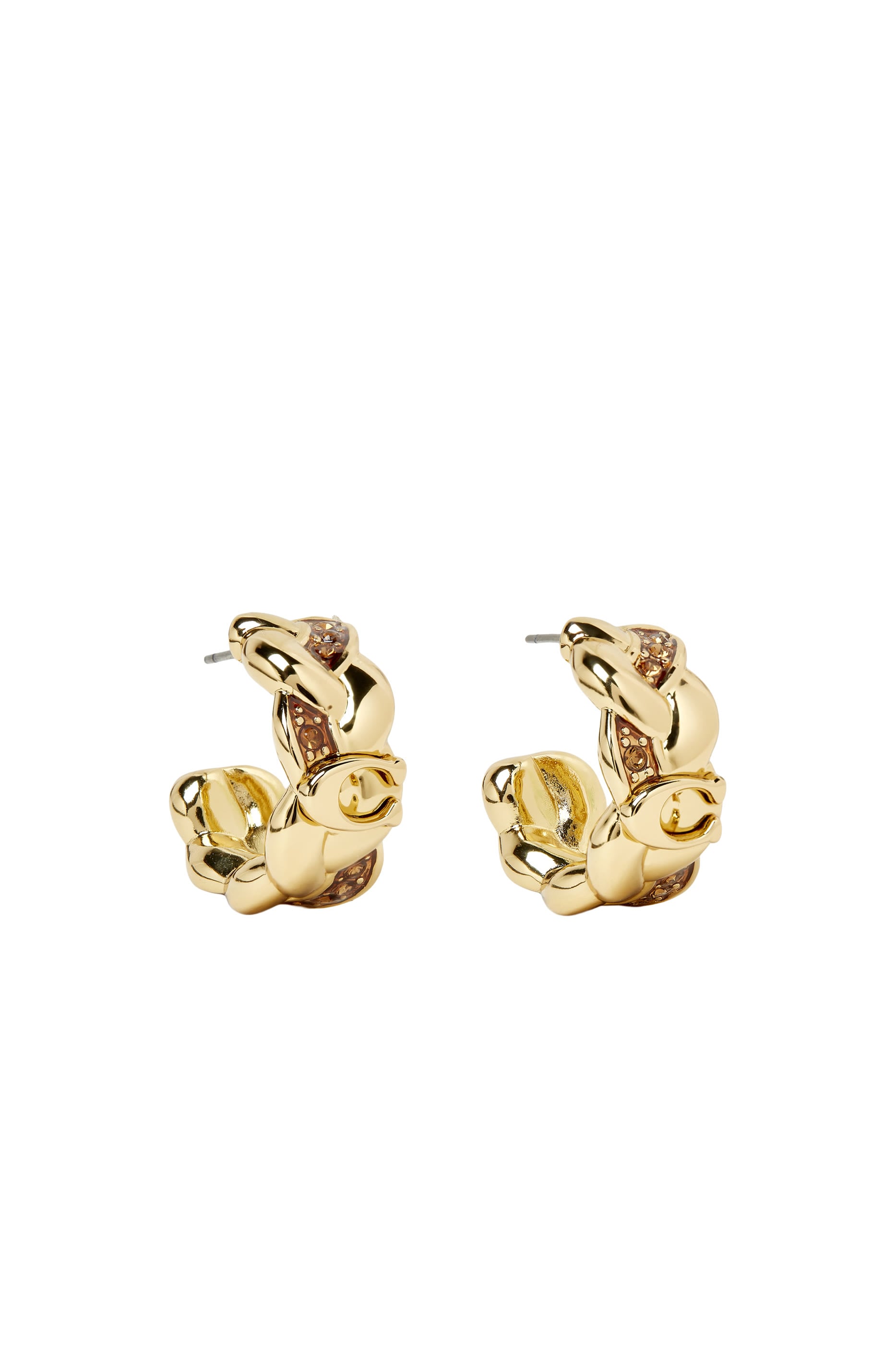 Braided Signature Hoop Earrings 