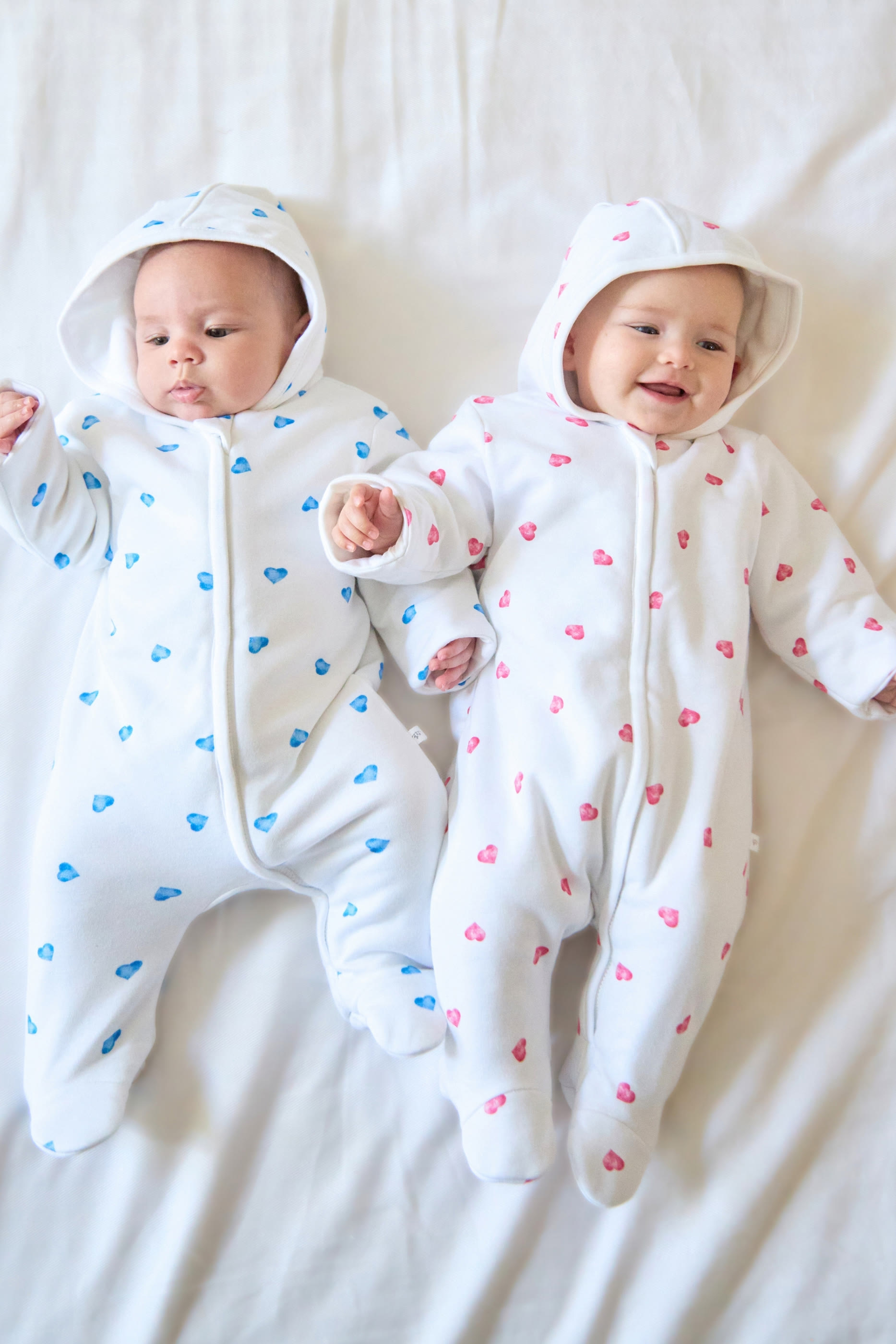 Kids Pink Heart Print Pramsuit