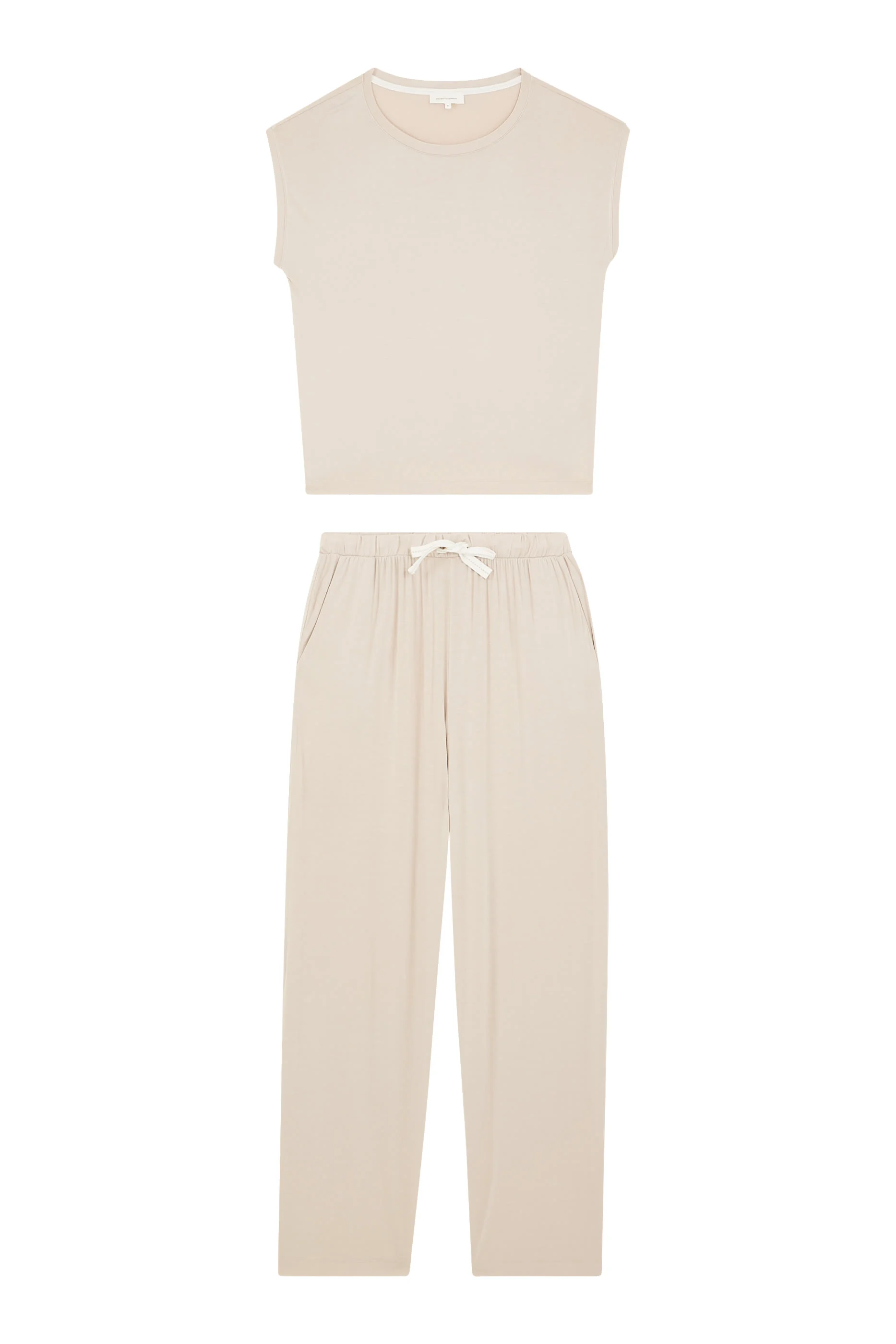  Jersey Cap Sleeve Lounge Pajama Set 