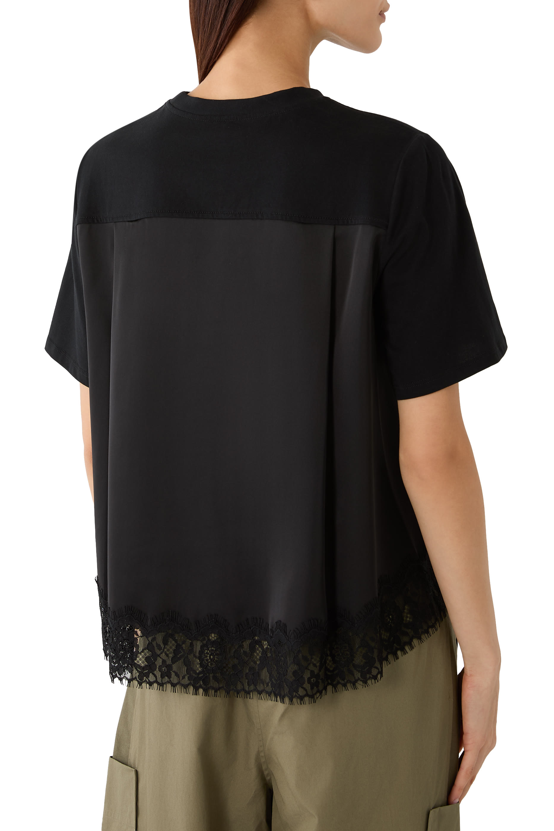 Satin Lace Combo T-Shirt 