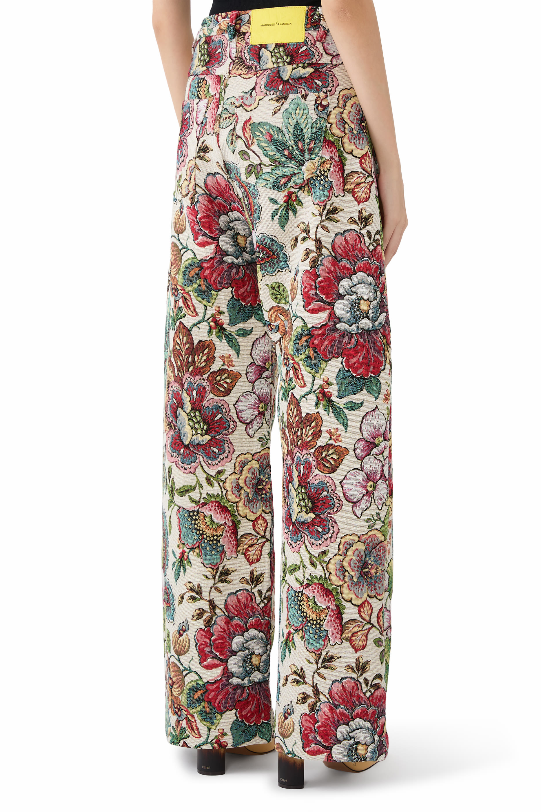 Floral Brocade Boyfriend Trousers