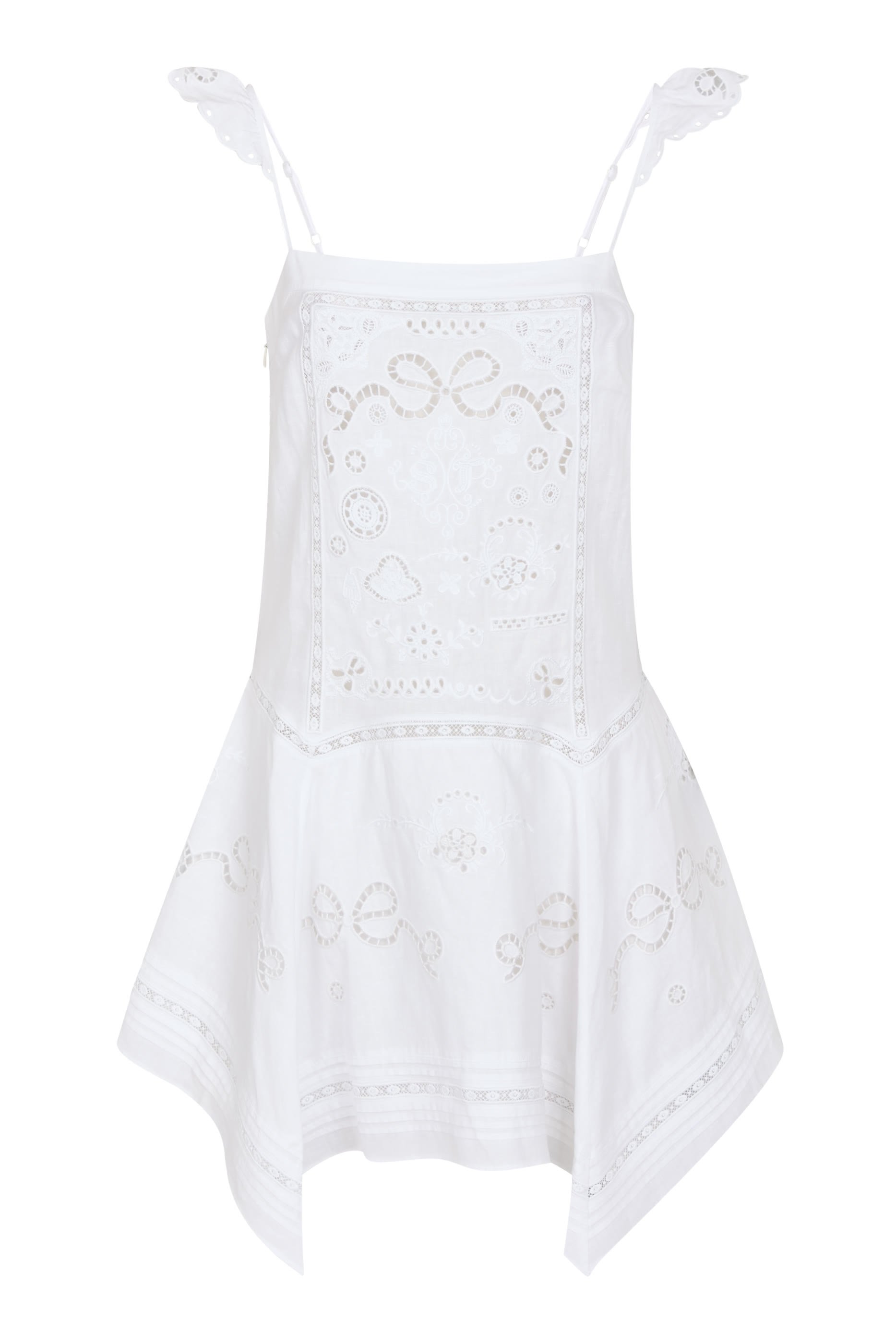 Cotton Embroidered Mini Dress