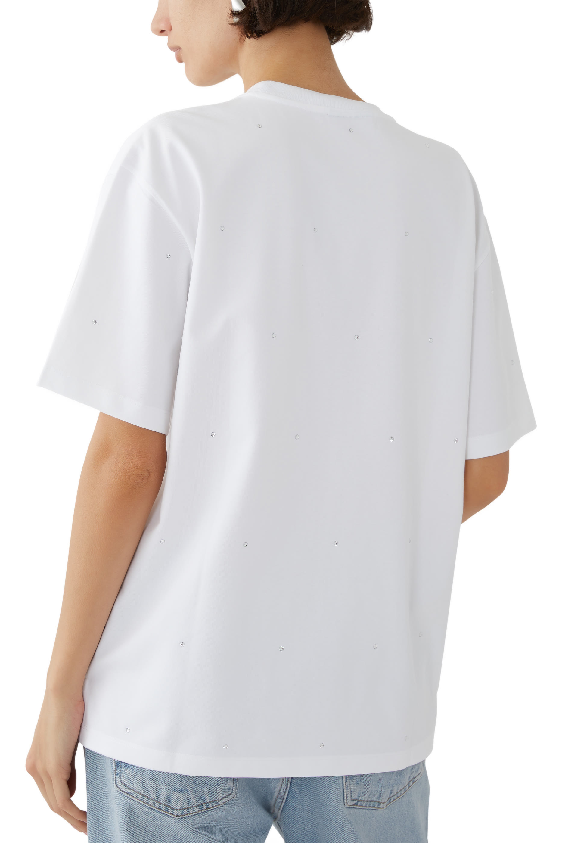 Heavy Cotton Drop Shoulder Rhinestone T-Shirt