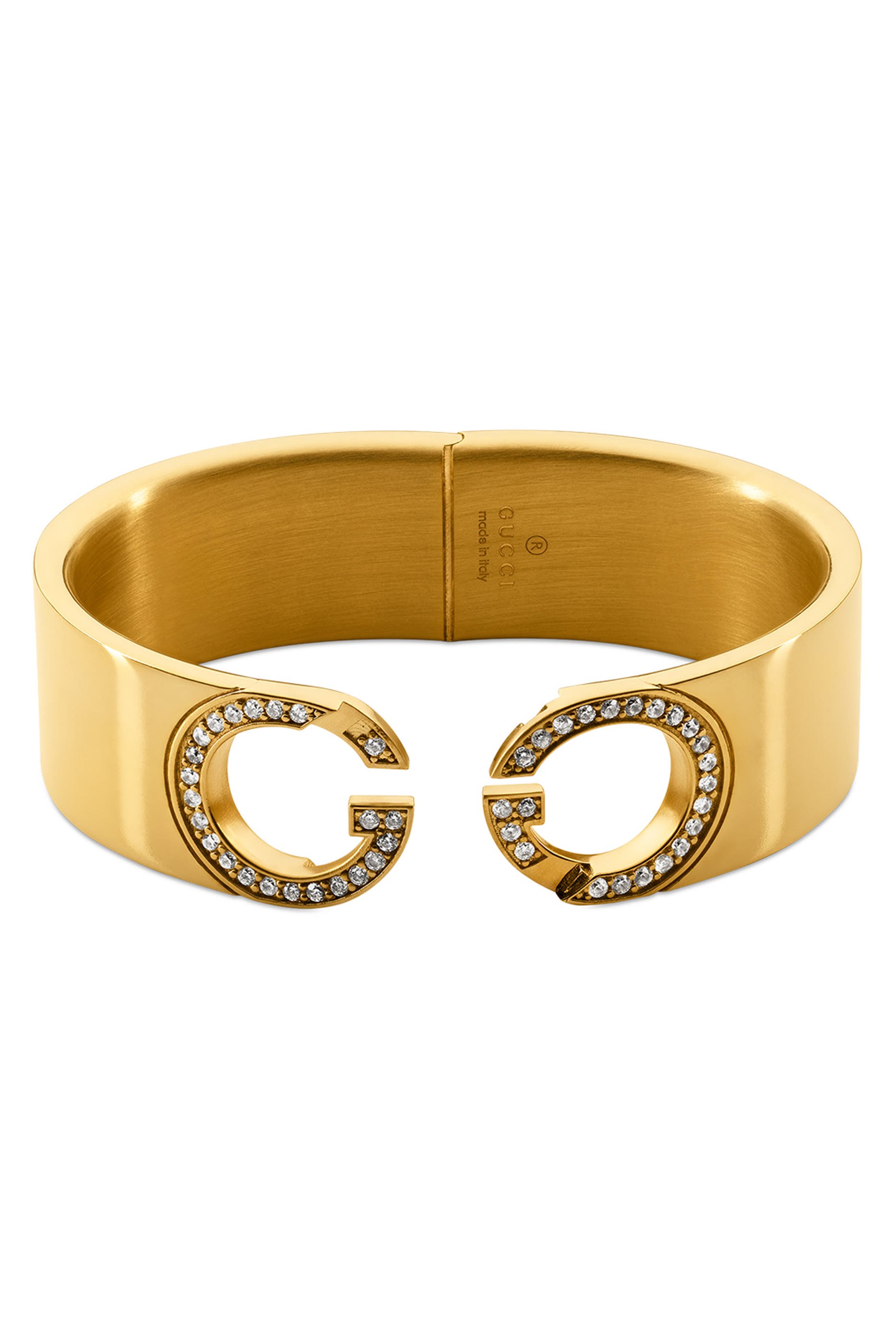 GG Interlocking Crystal Cuff Bracelet