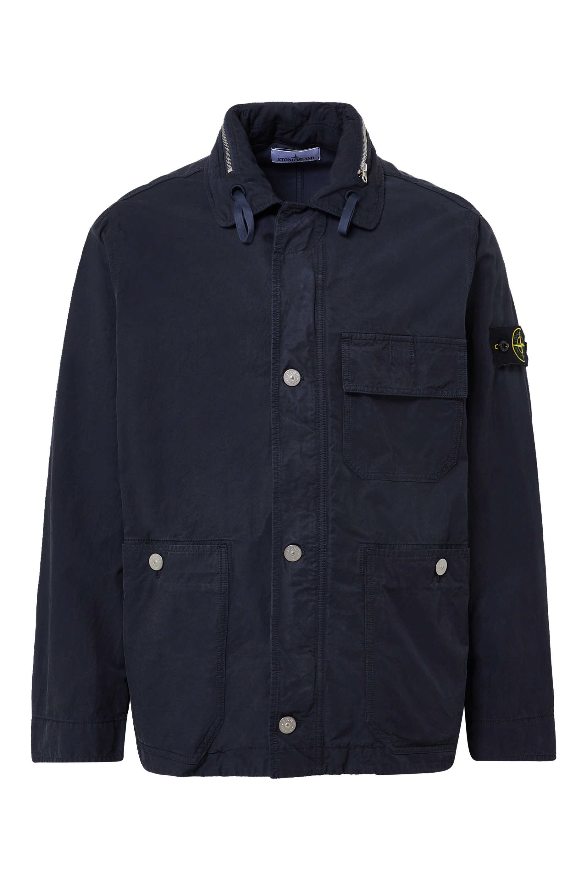 Buy Stone Island Cupro Cotton Twill Field Jacket for Mens ...