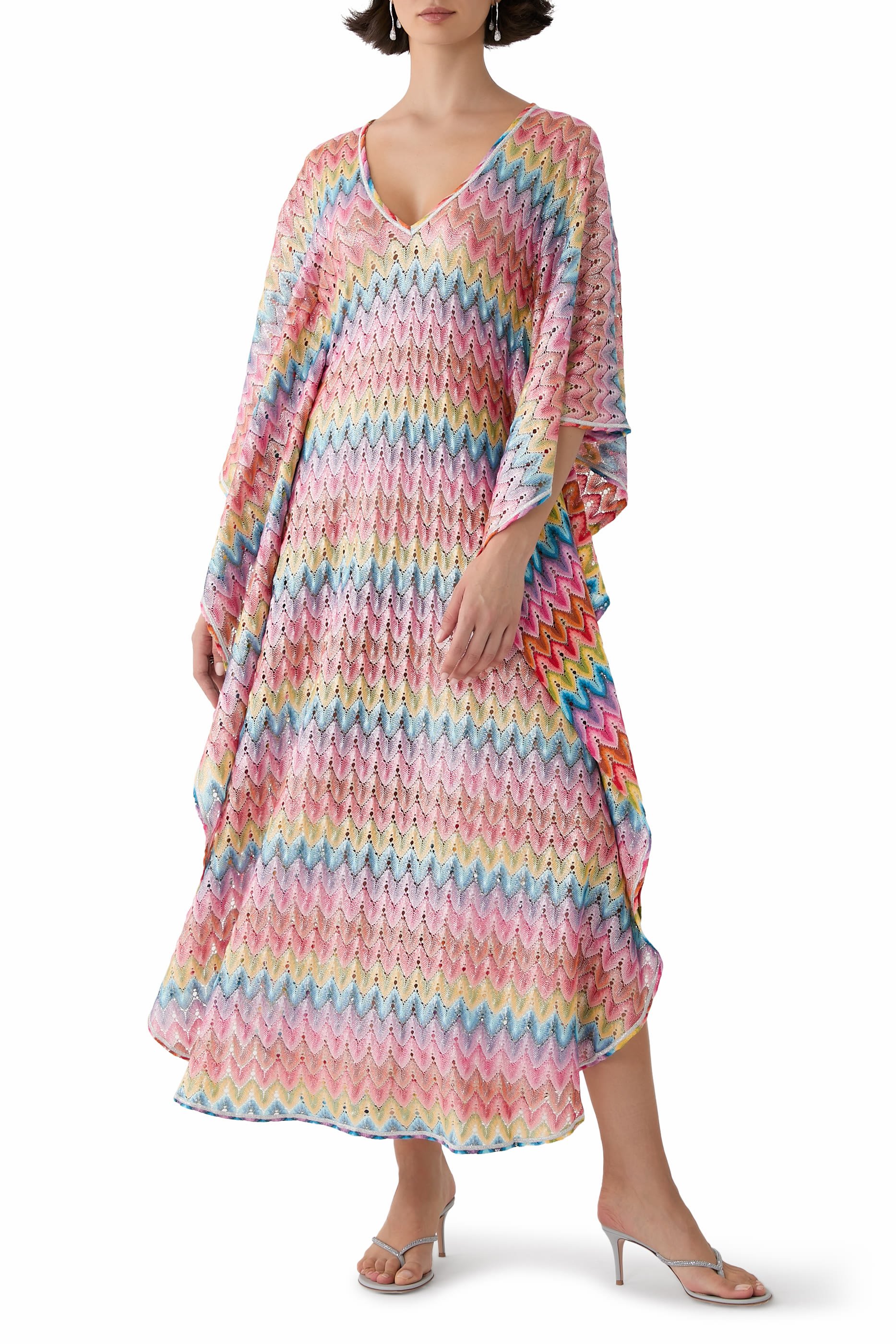 Rhinestone-Embellished 70 Thong Sandals