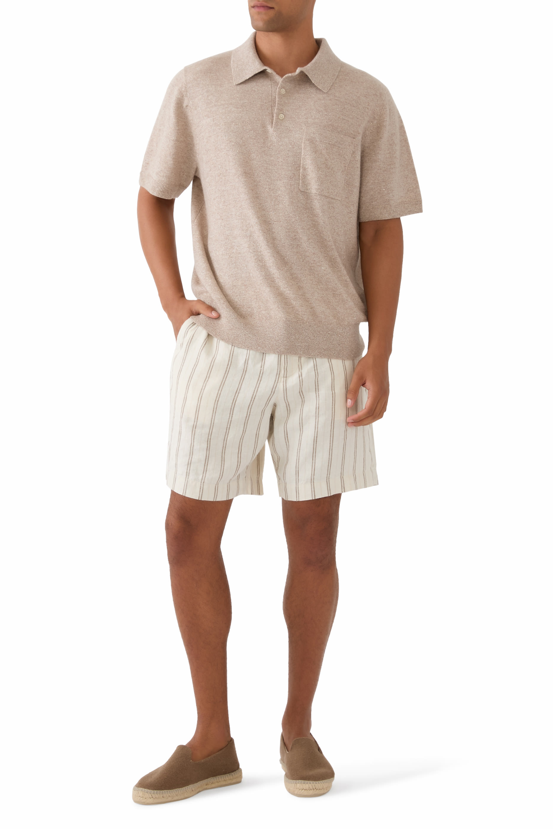 Mesa Stripe Hemp Beach Shorts