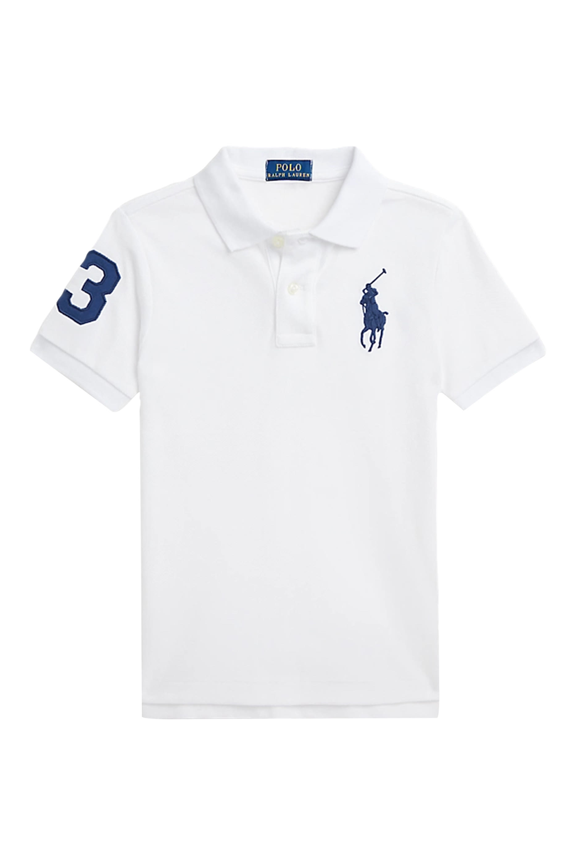 Kids Slim Fit Cotton Mesh Polo