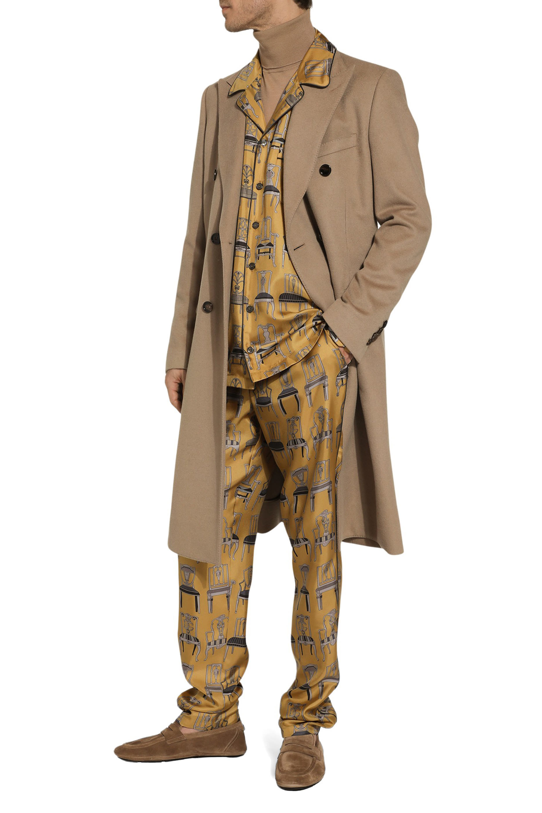 Printed Silk Twill Jogging Pants