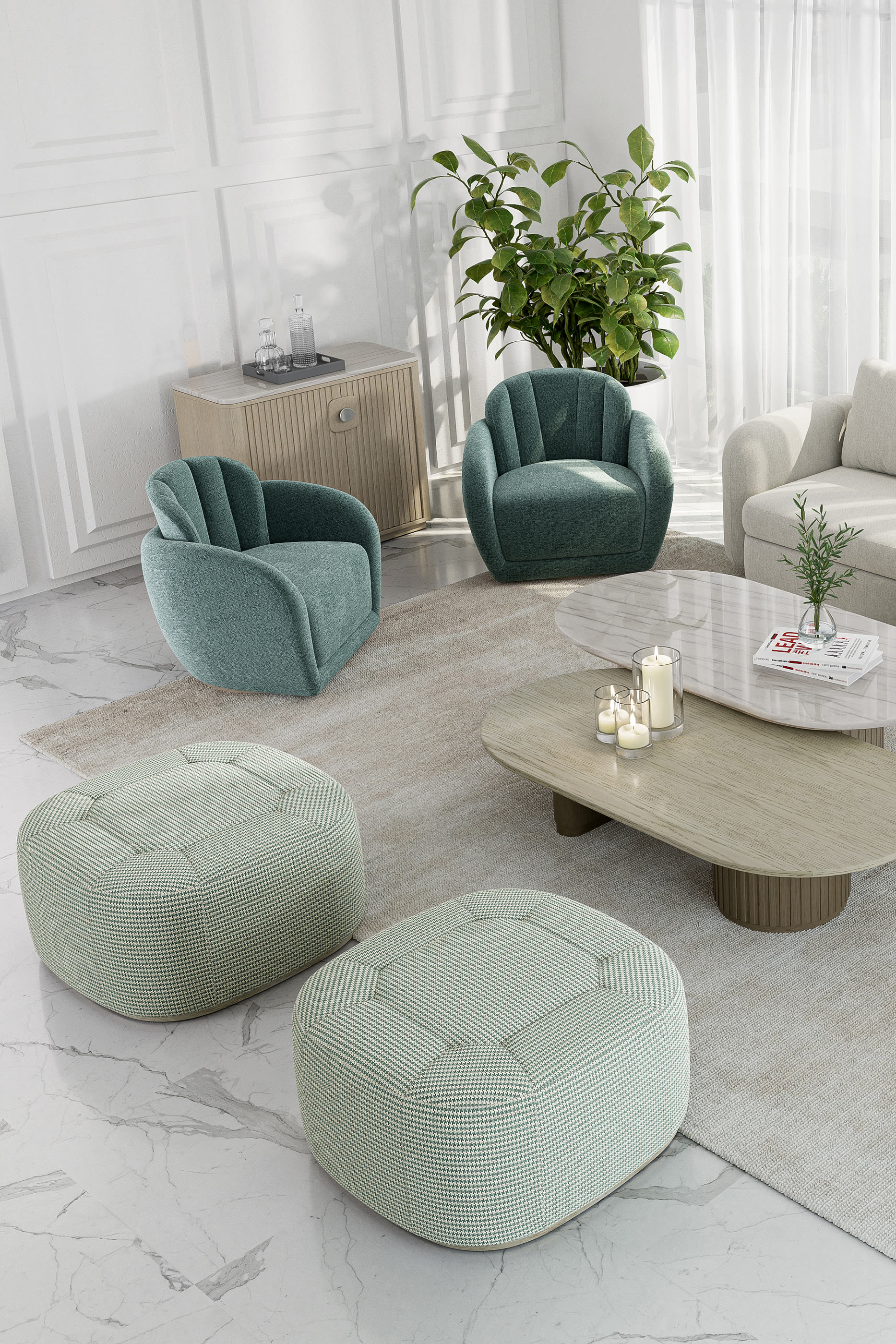 Gem 101 Swivel Ottoman 