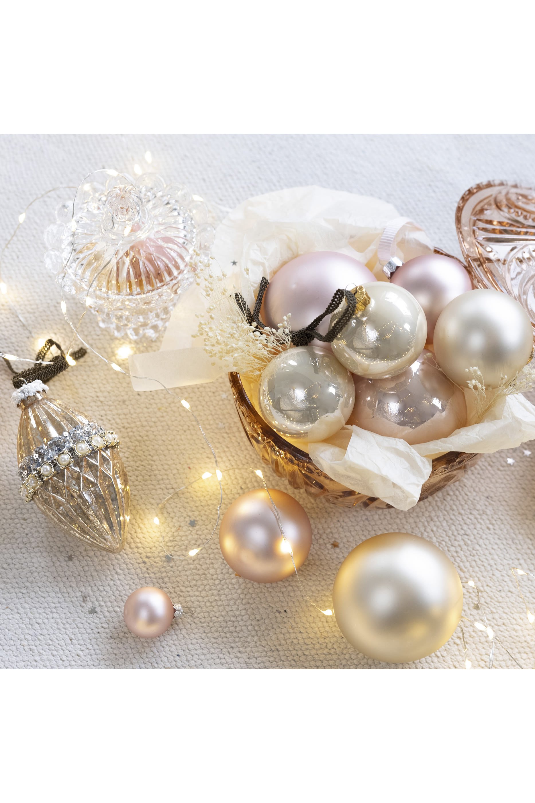Blush Baubles Christmas Decoration