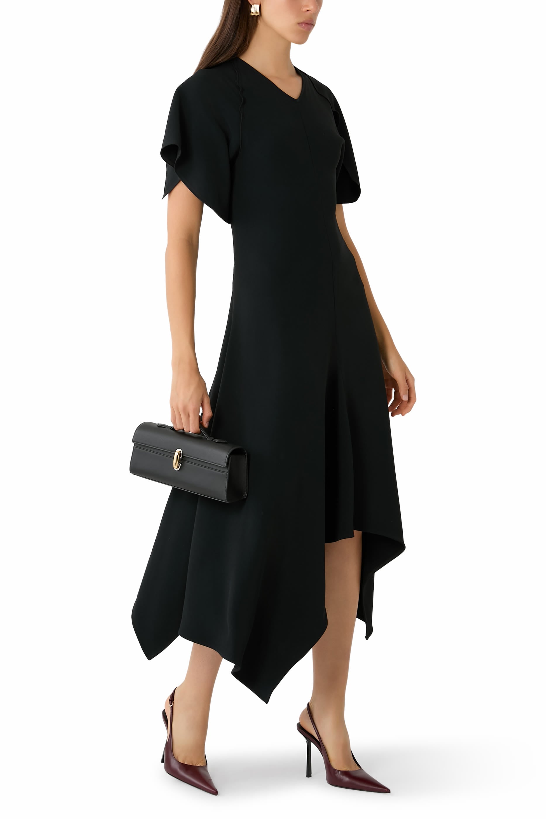 Asymmetric Hem Panelled Dress