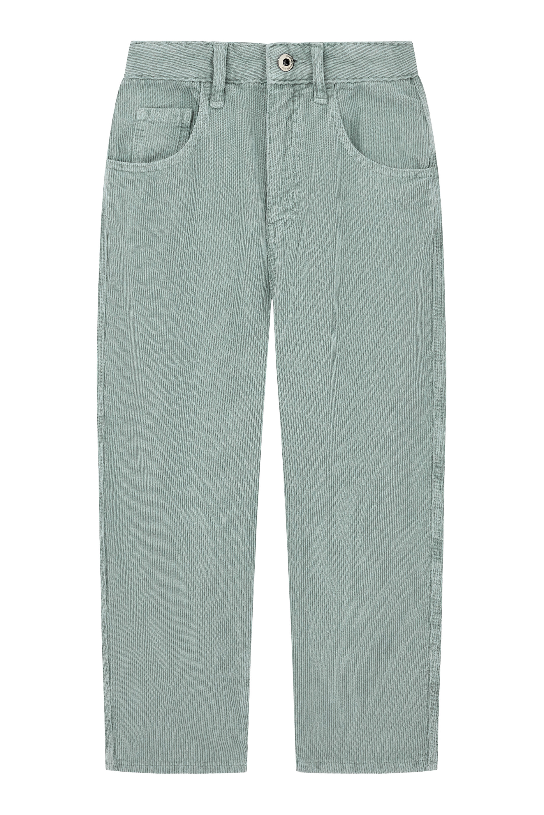 Emporio Armani Kids Logo 5-Pocket Corduroy Pants