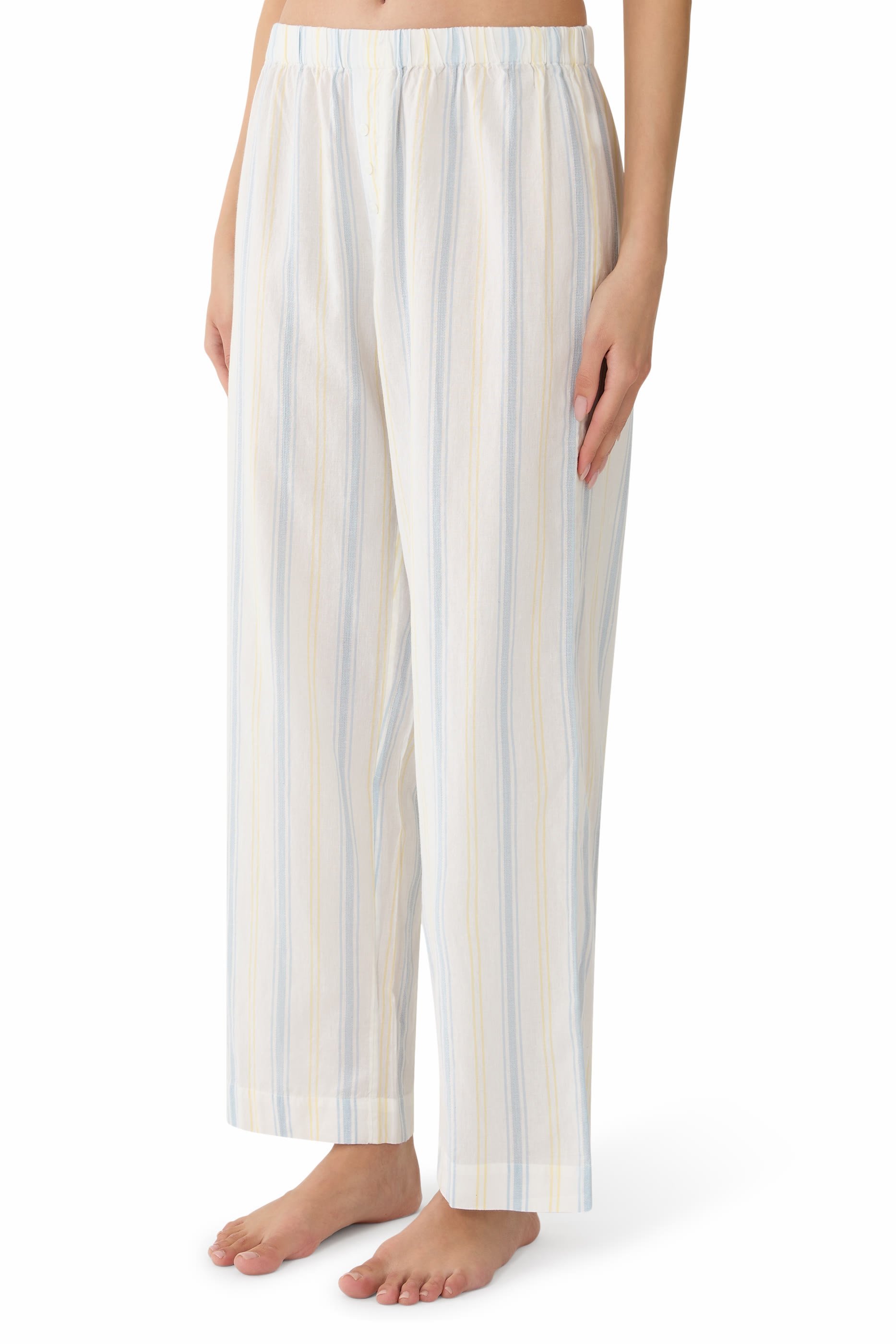  Organic Cotton Stripe Relaxed Pull-On Trousers 