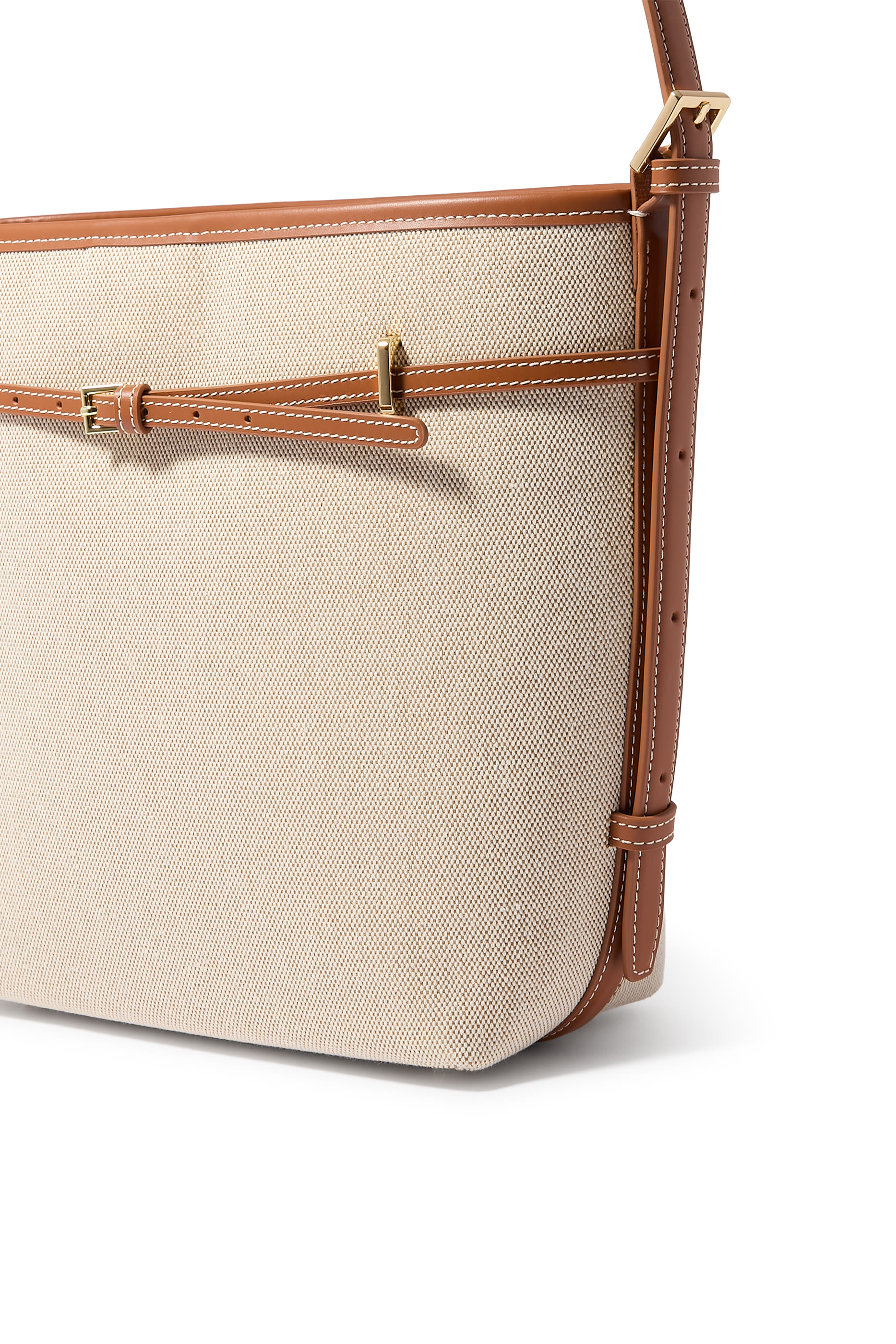 Canvas Belted Tote Bag 