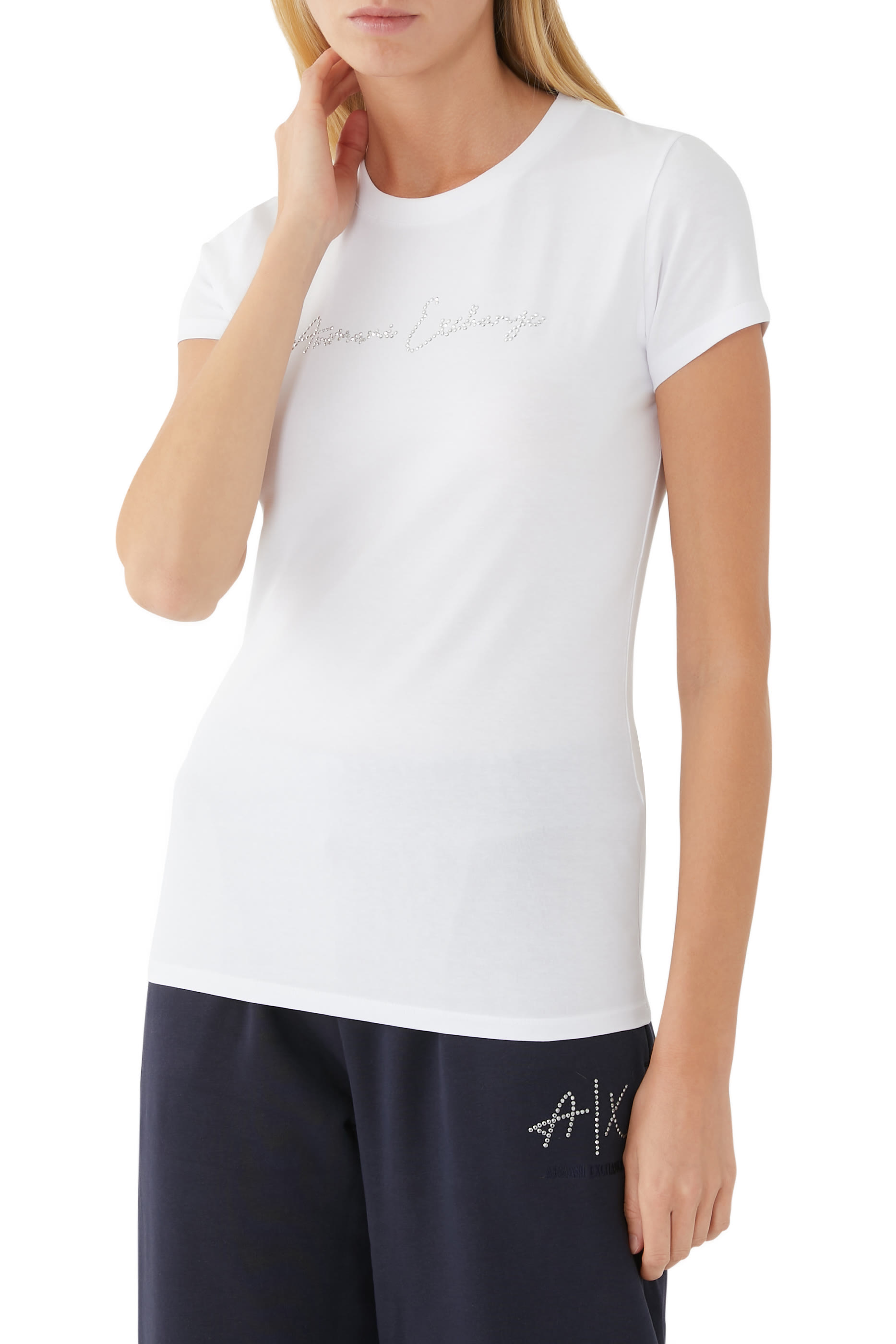 Route 66 Embellished AX Logo T-Shirt