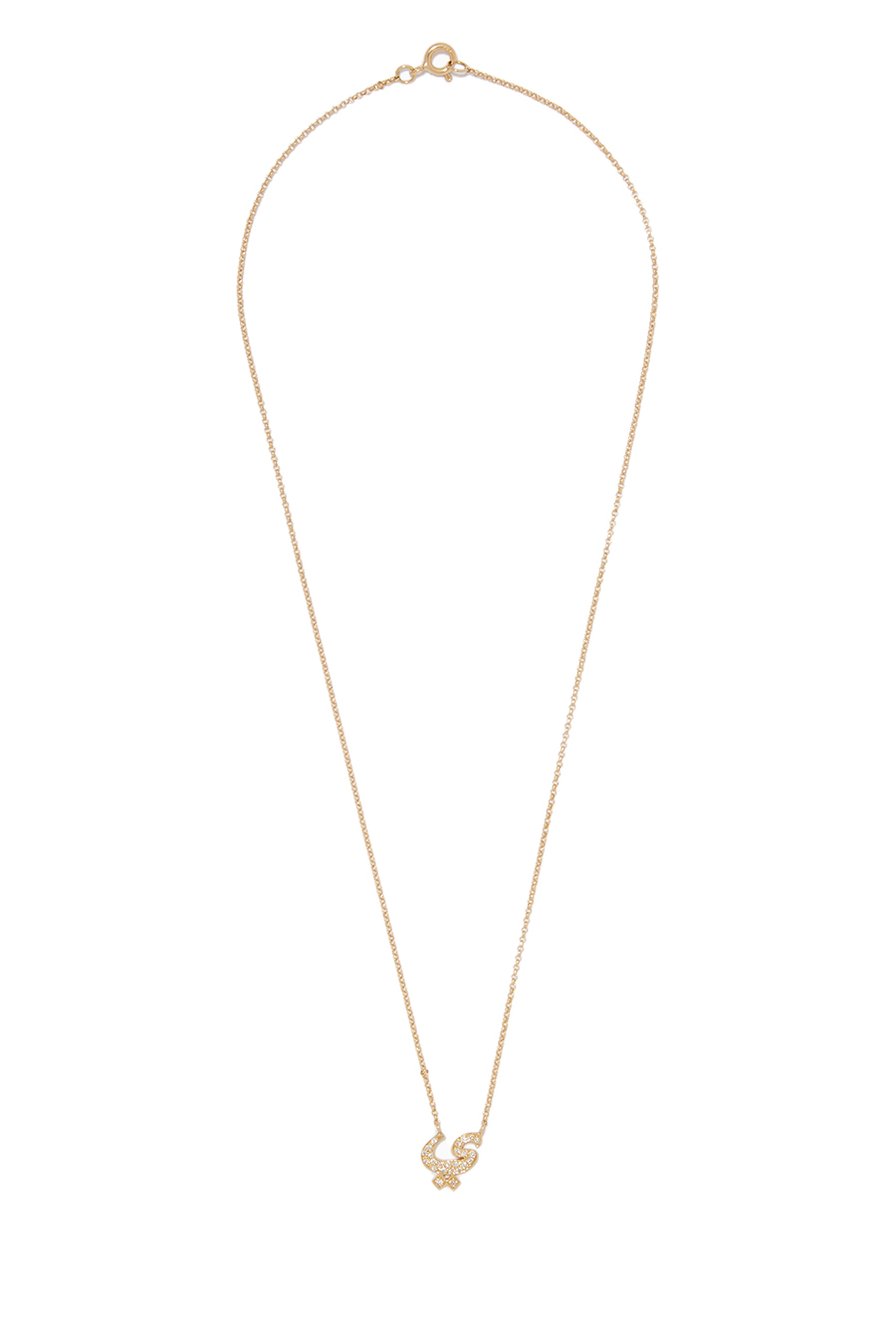 Diamond Y Charm Necklace