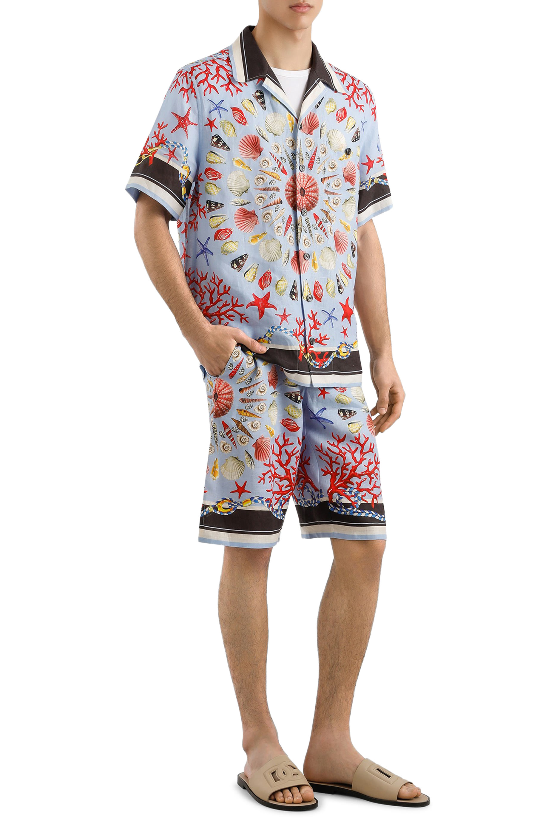 Shell Linen Canvas Shorts