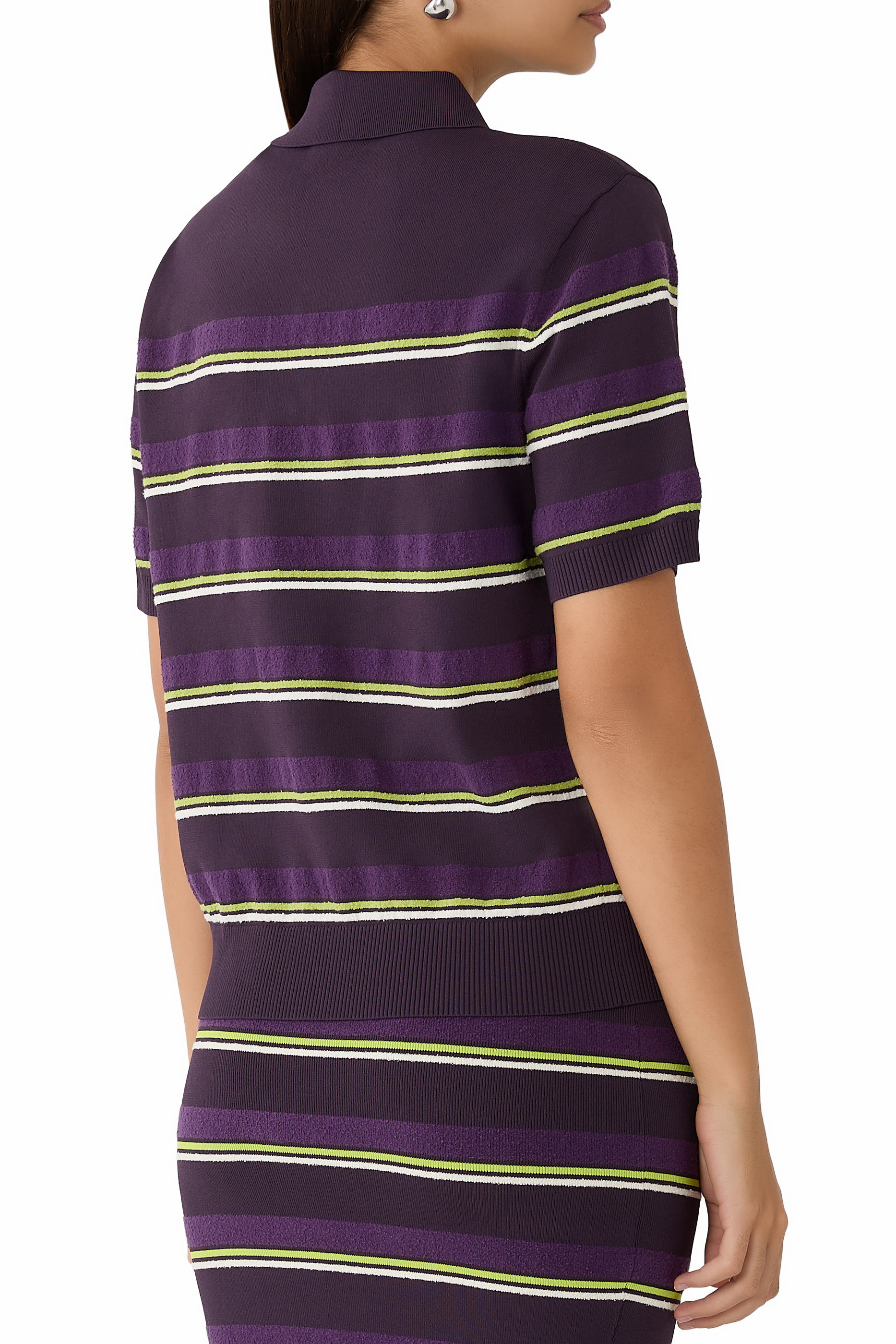 Striped Fitted Polo Shirt