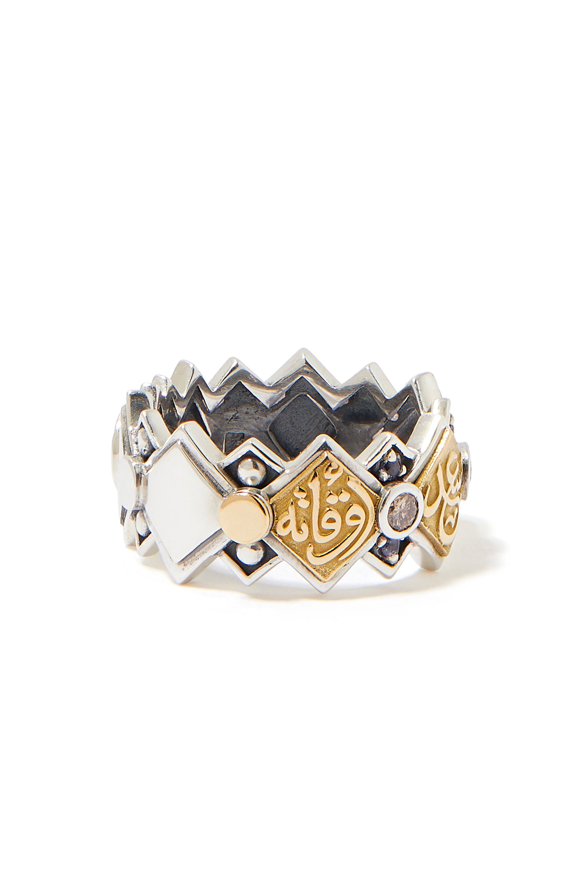 Beloved Band, 18k Yellow Gold with Rhodolite & Diamonds