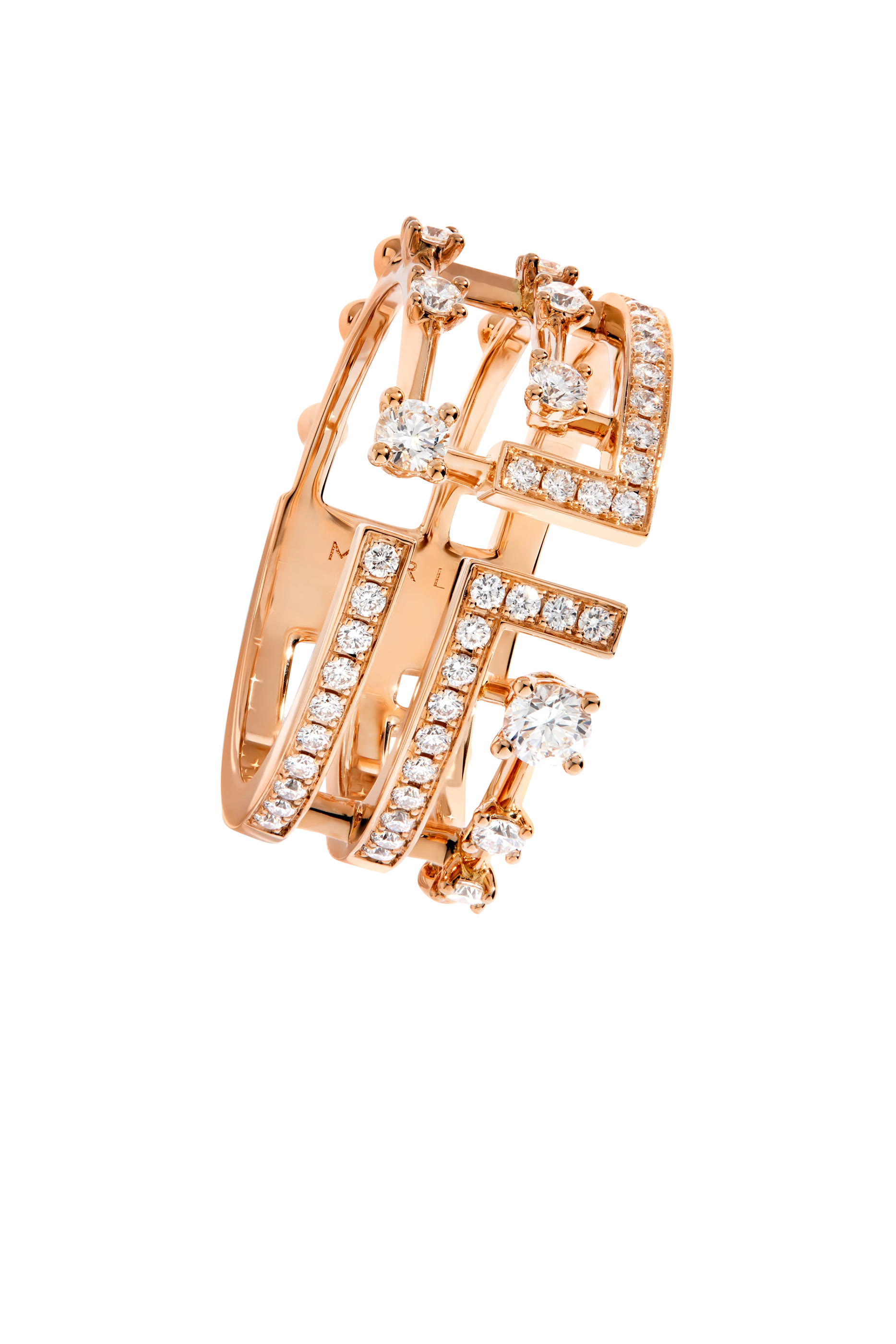 Avenues Ring, 18K Rose Gold & Diamonds