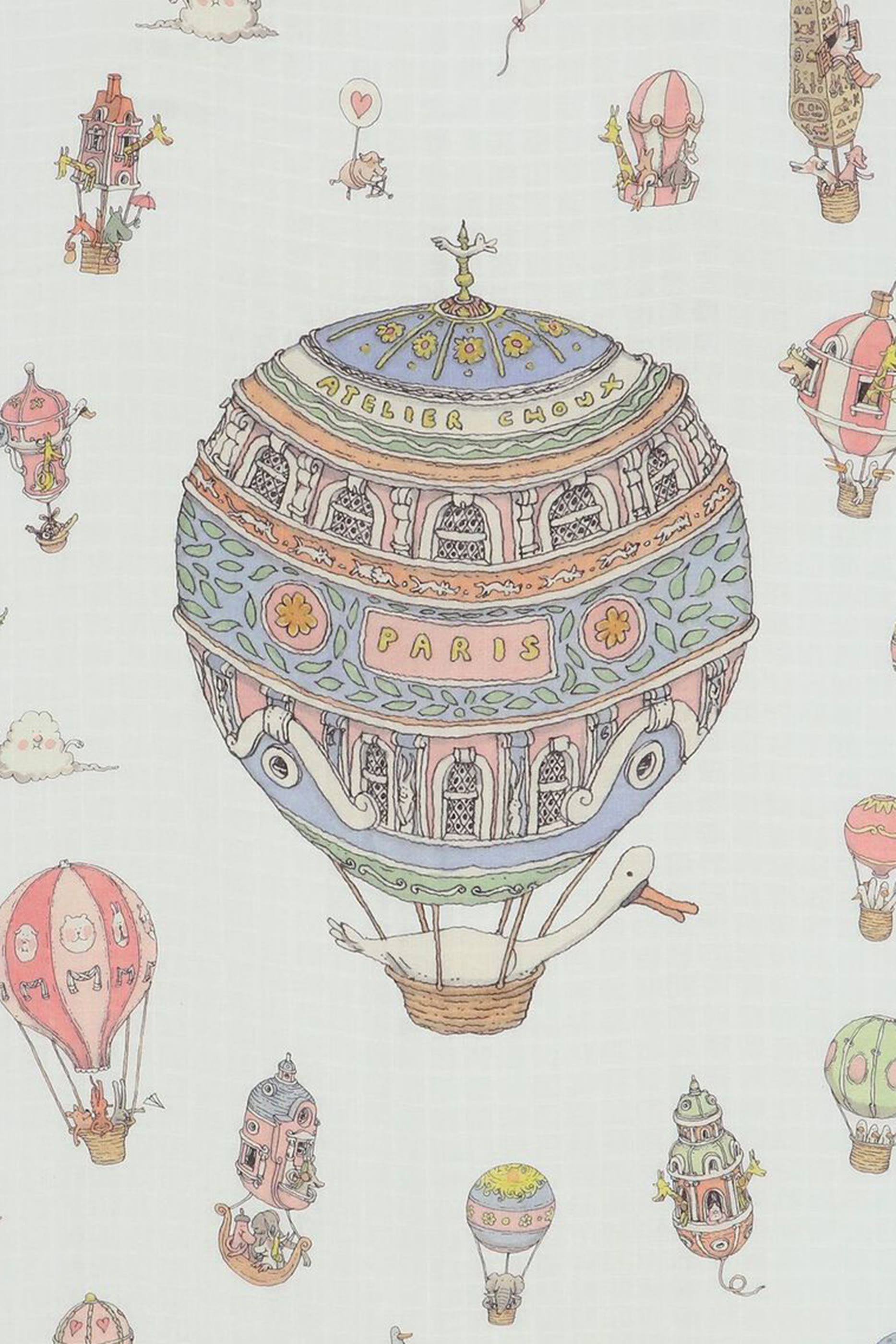 Kids Hot Air Balloon Organic Cotton Set