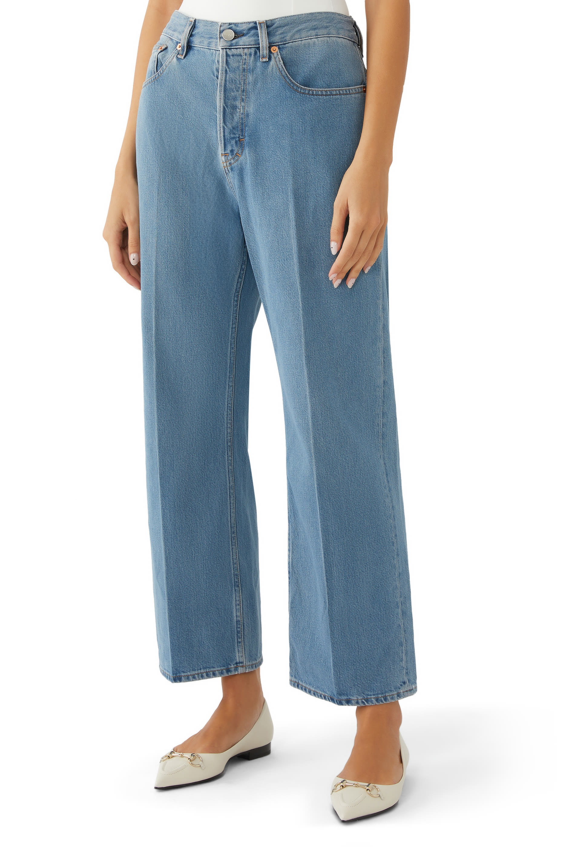Denim Cropped Pants