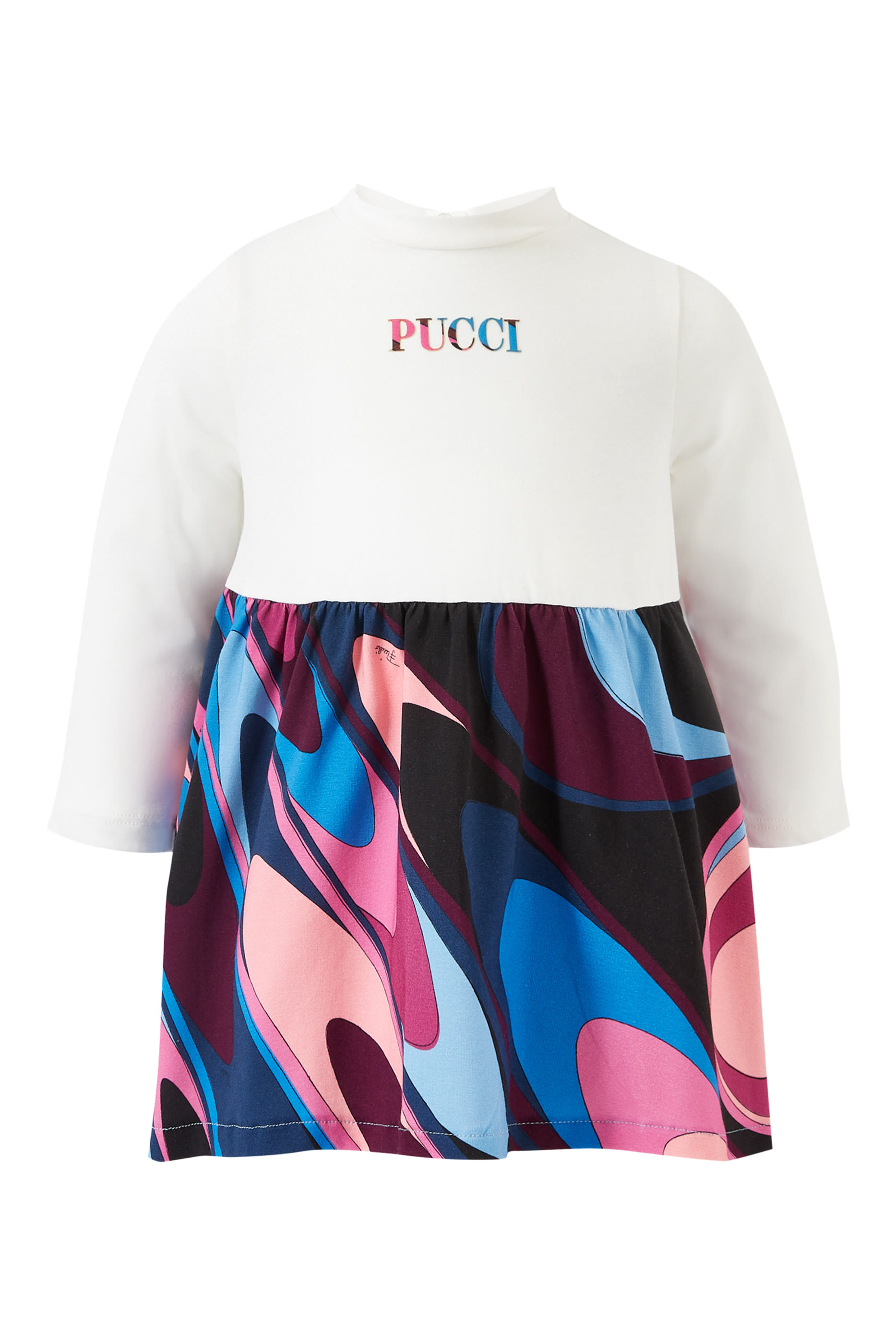 Kids Abstract-Print Onde Dress