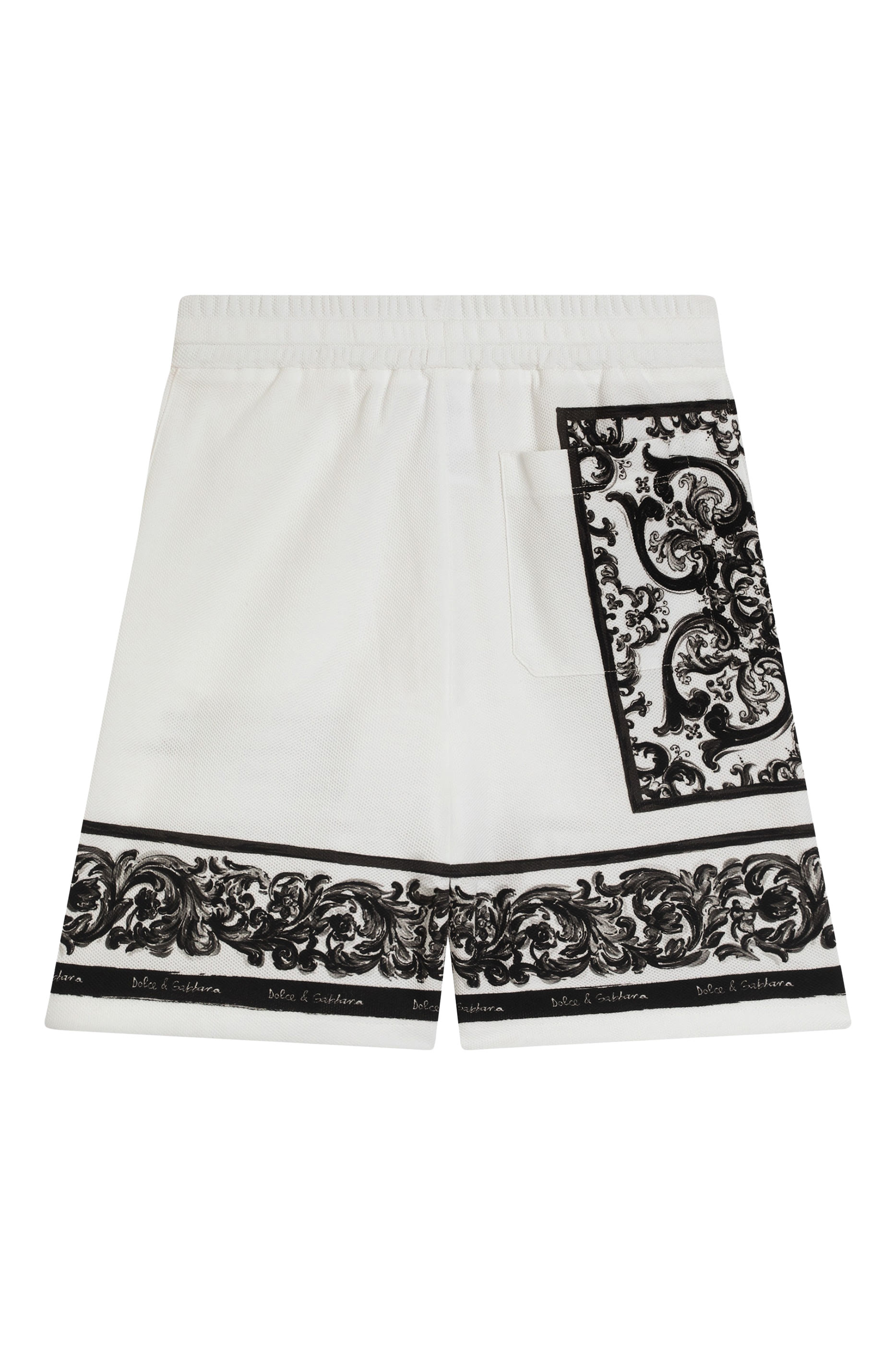 Kids Majolica-Print Double Pique Bermuda Shorts