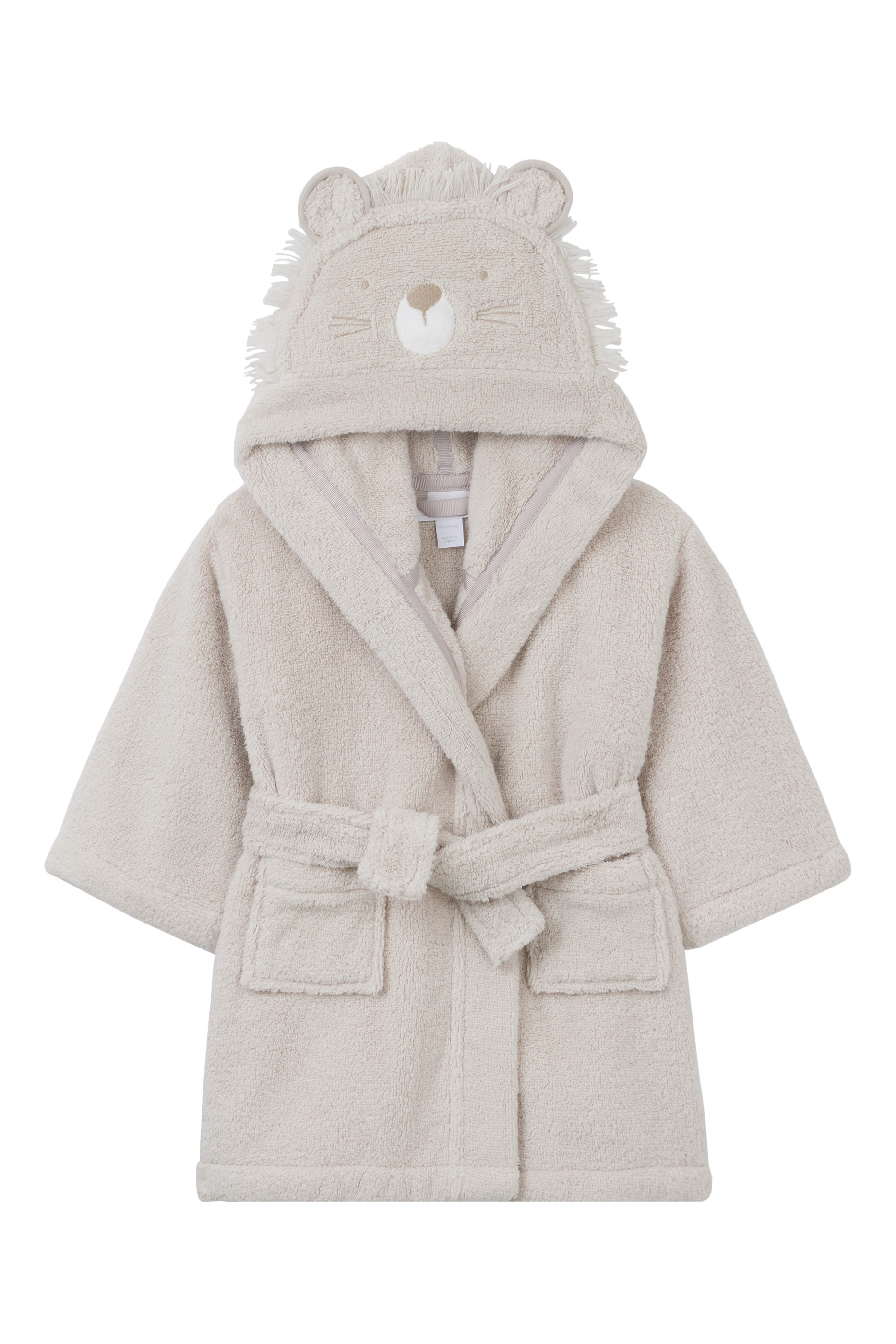 Kids Lion Hooded Robe Organic Cotton