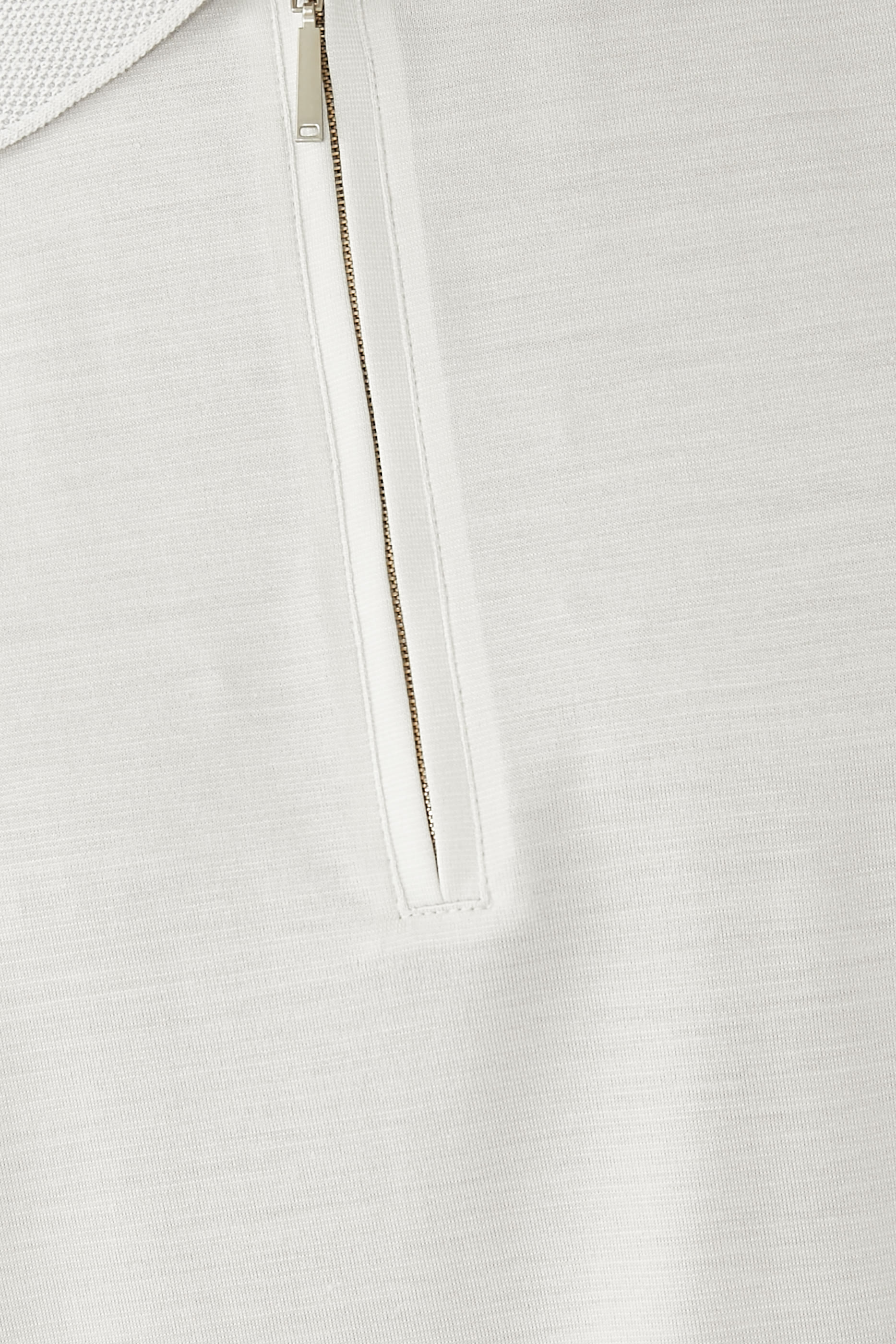 Zip-Placket Polo Shirt