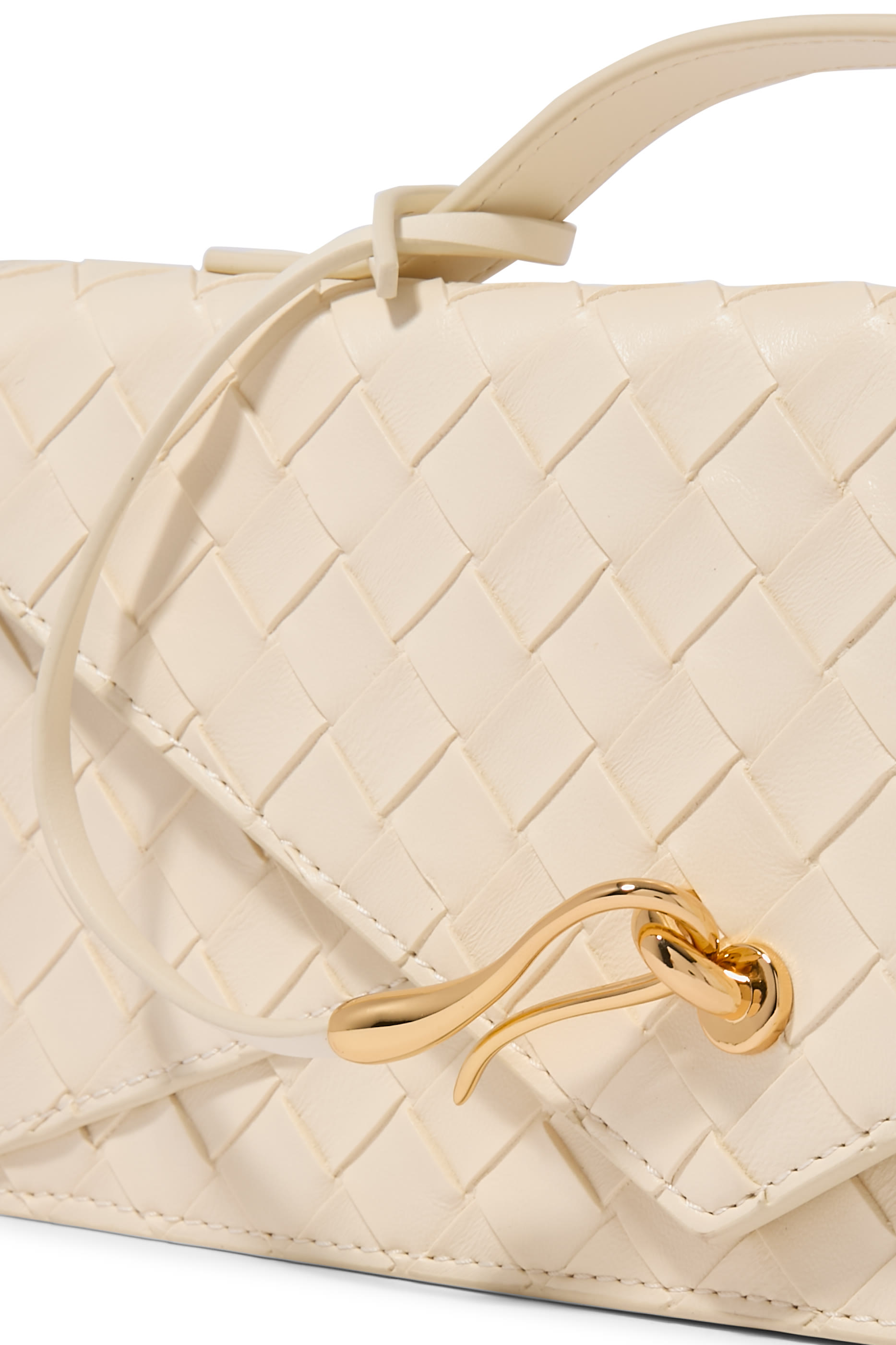 Celeste Woven Textured Envelope Top Handle Bag