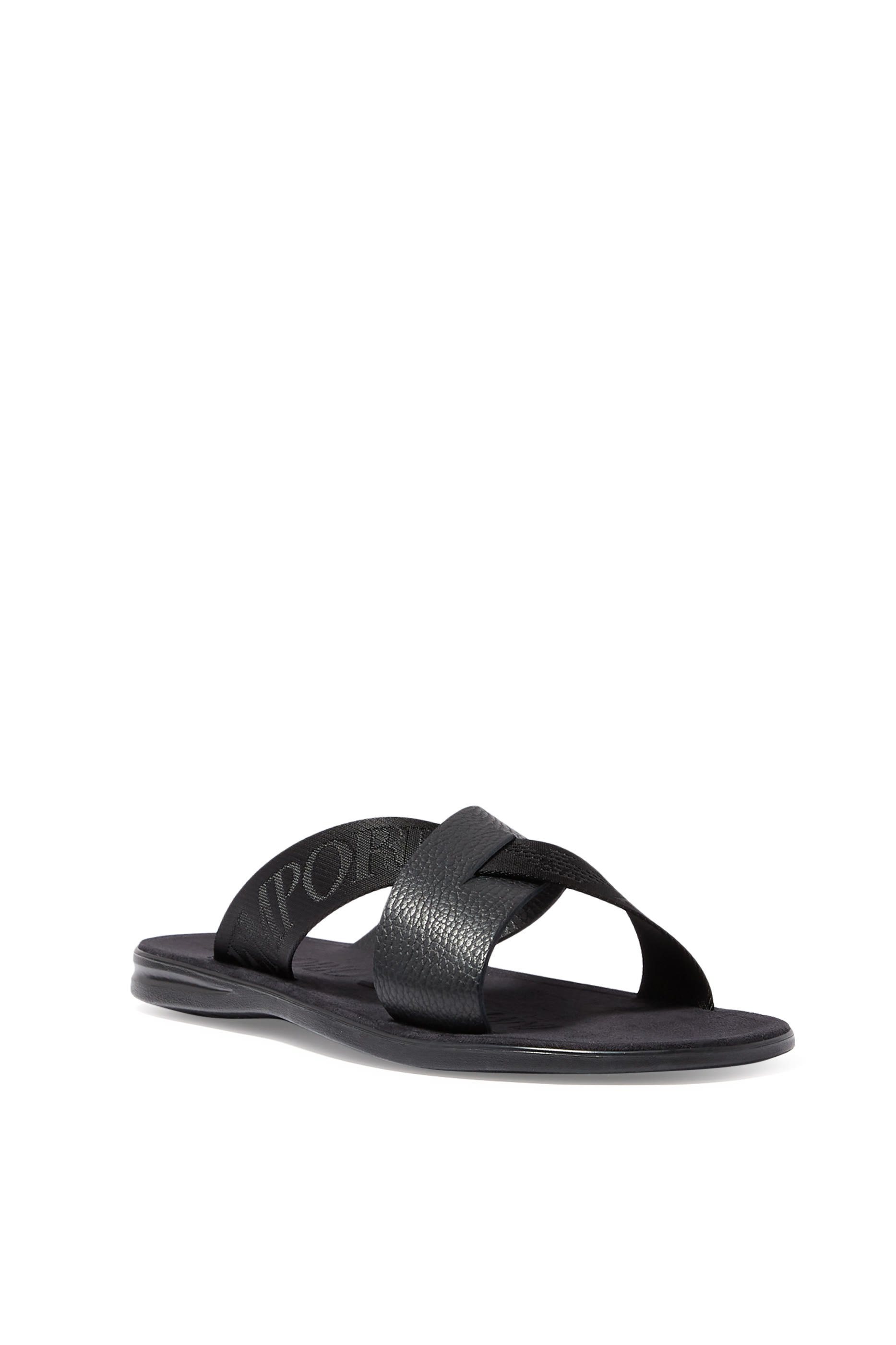 Logo Kriss Kross Leather Sandals