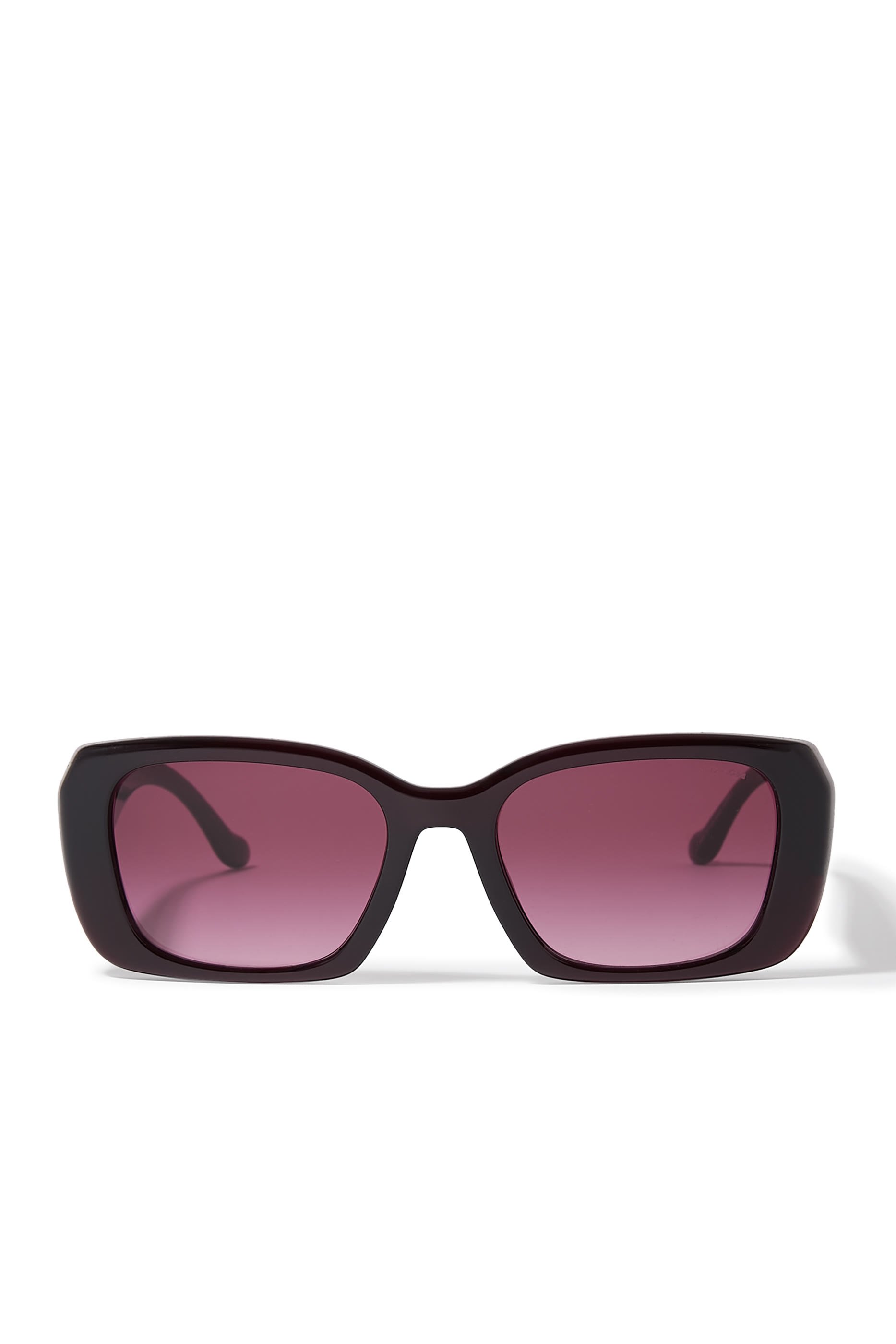 Square-Frame Maxi C Logo Temple Sunglasses