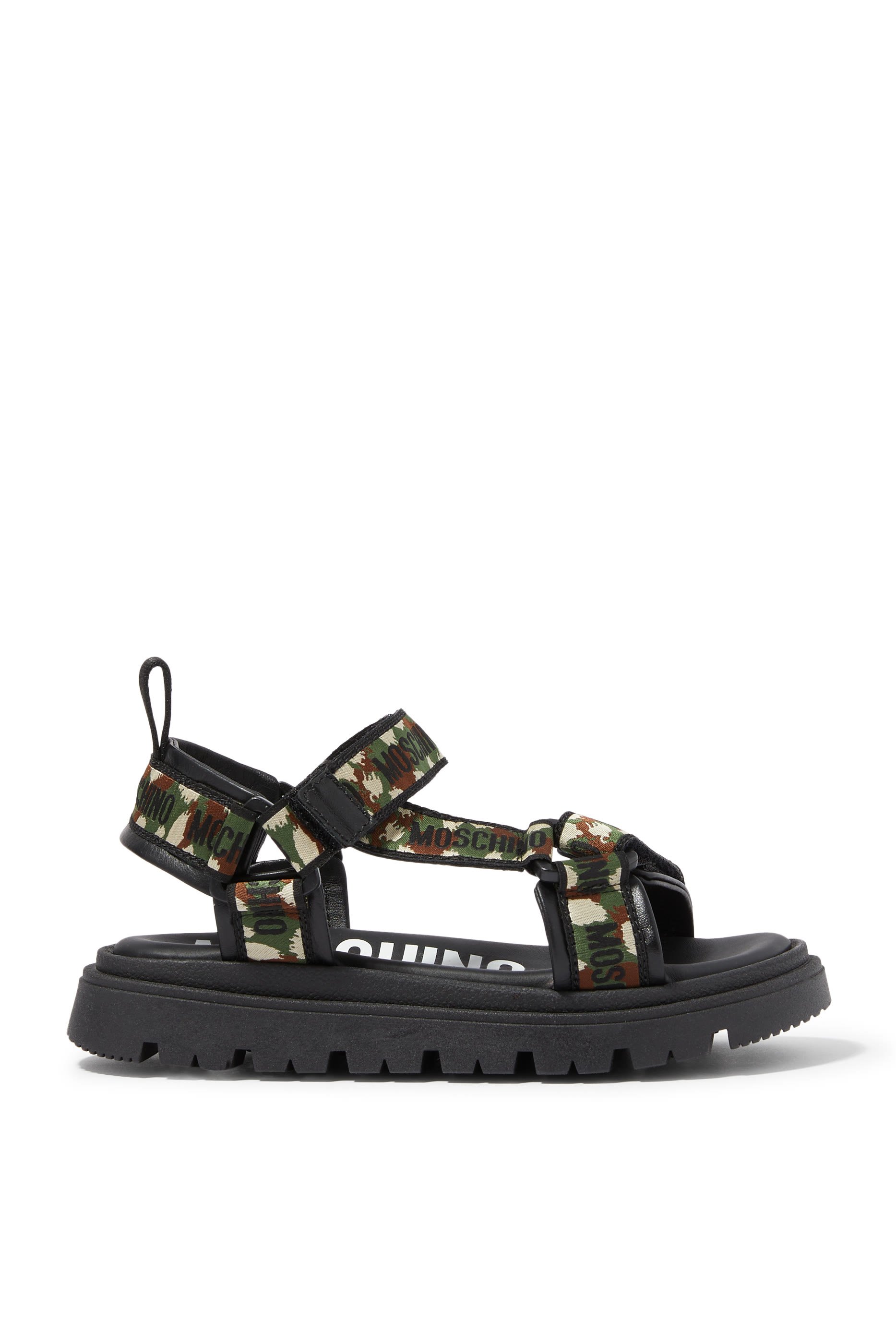 Kids  Logo Leather Sandals