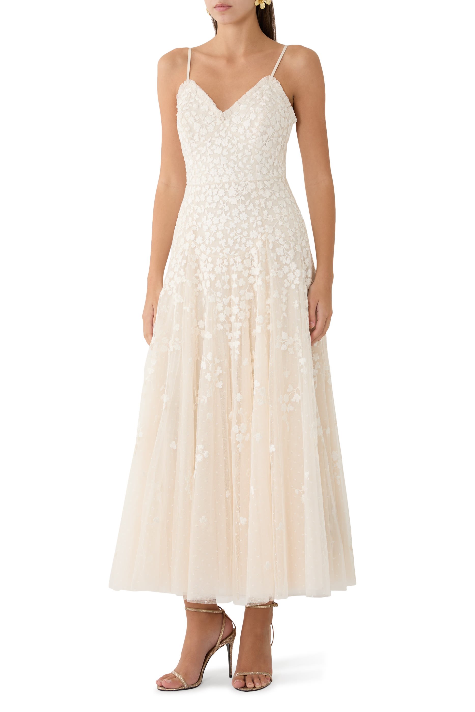 Scatter Blossom Cami Ankle Gown